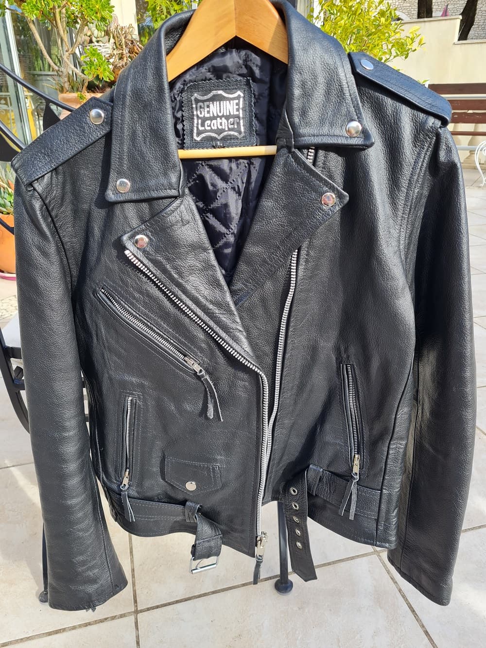 blouson cuir épais moto