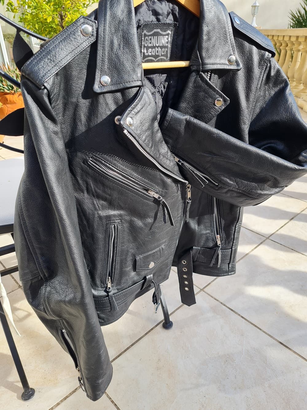 blouson cuir épais moto — photo 3/5