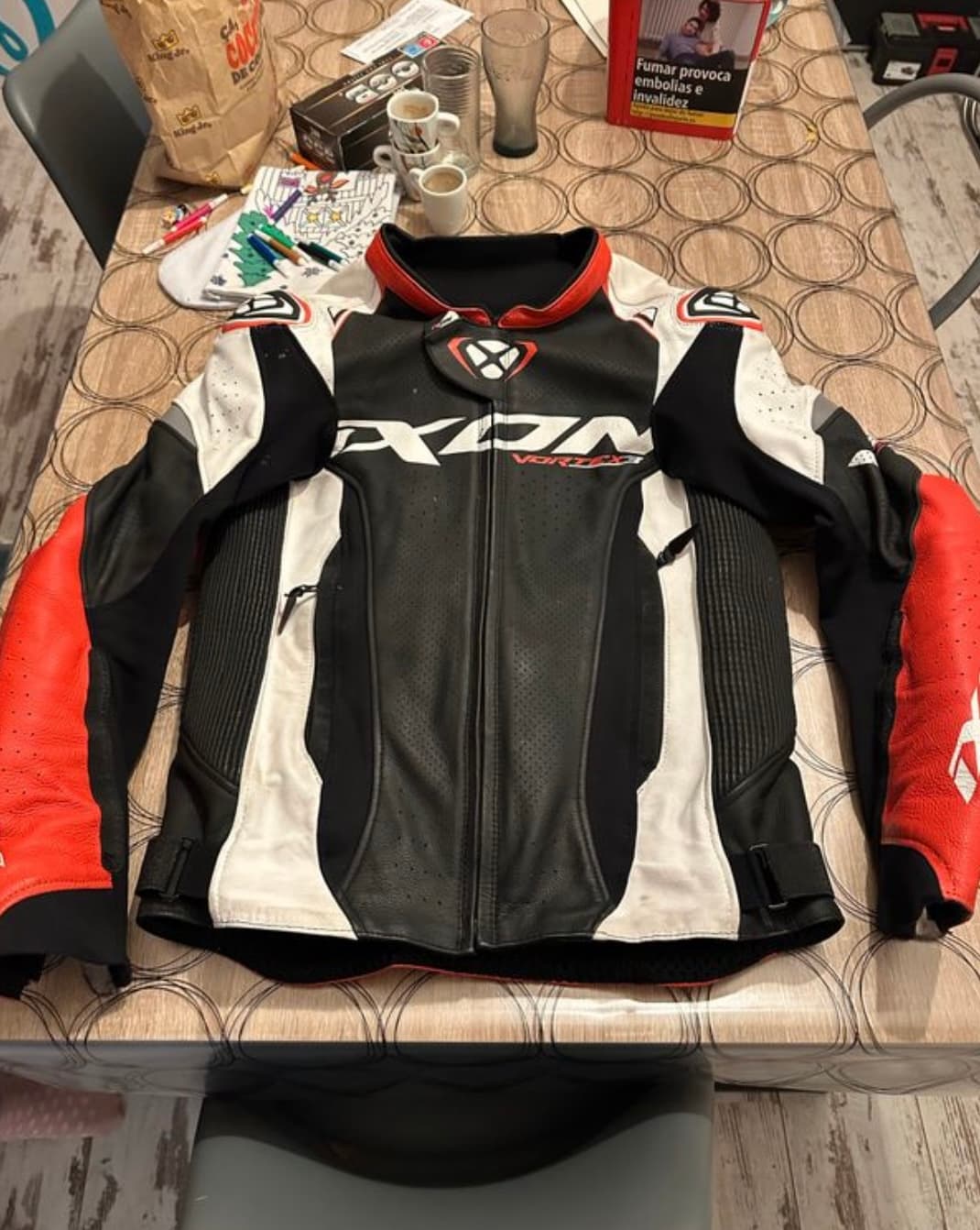 Veste cuir moto homme IXON