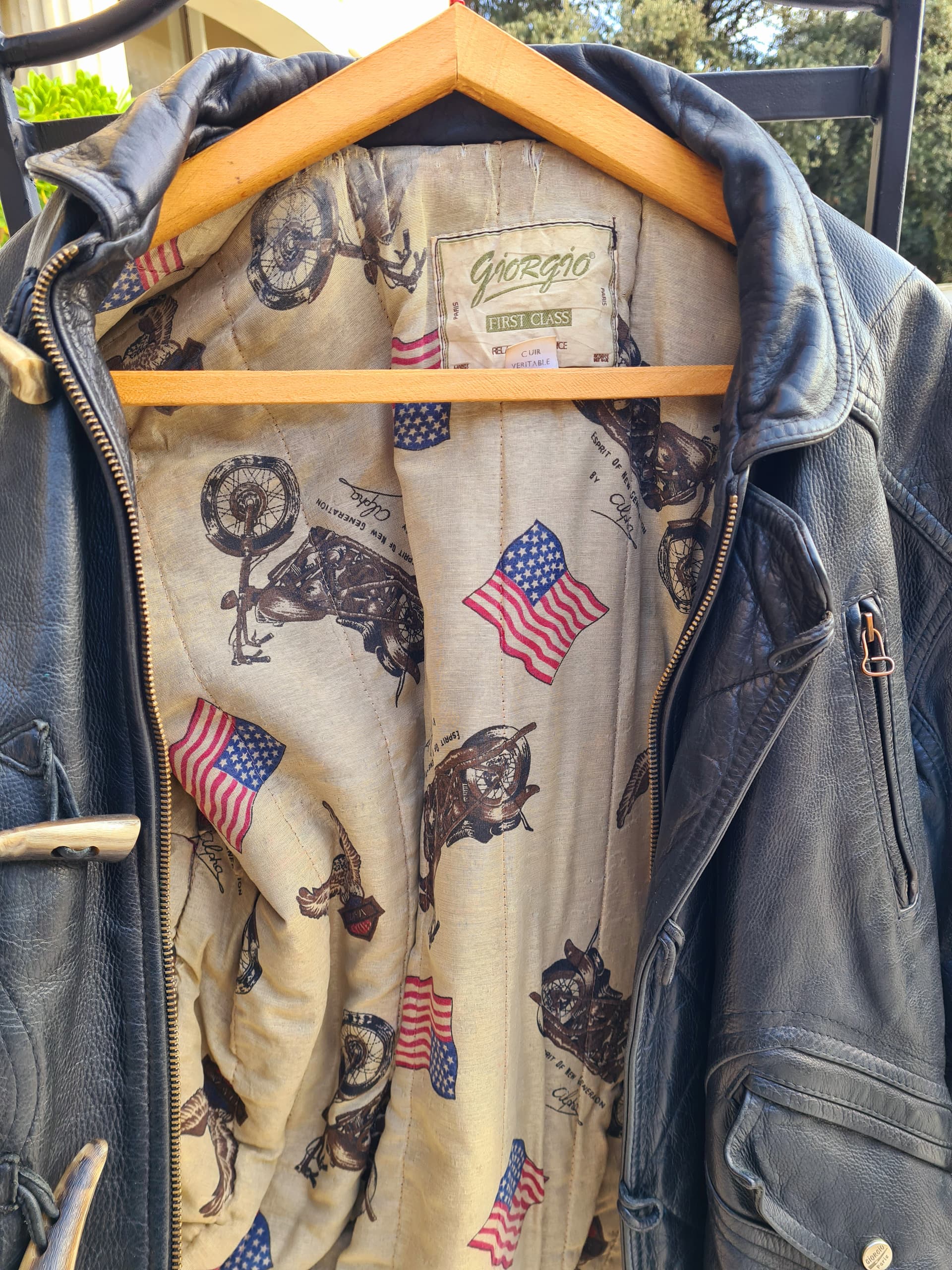 blouson cuir giorgio  t L ou XL. — photo 3/3