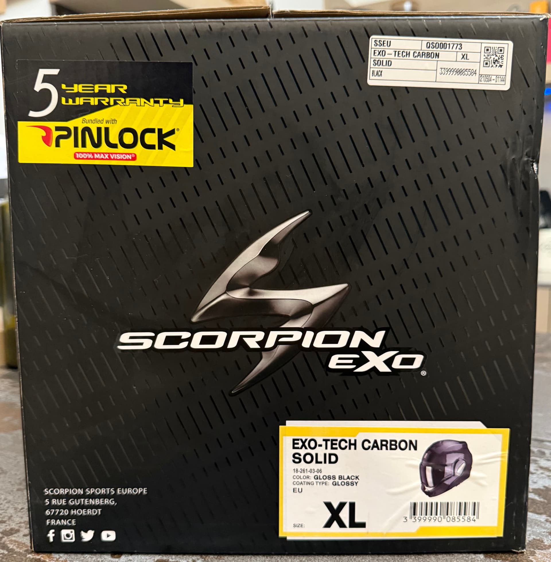 Casque Scorpion Exo Tech Carbon + Support Cardo Packtalk COMME NEUF — photo 5/5