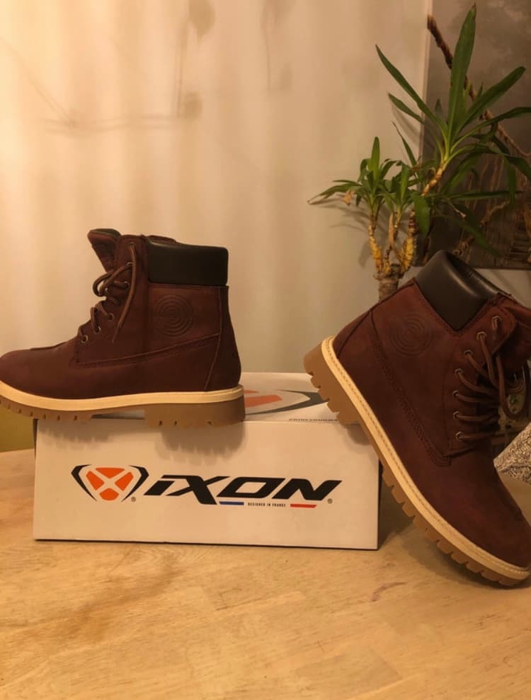 Bottines femme cuir textile IXON bordeaux