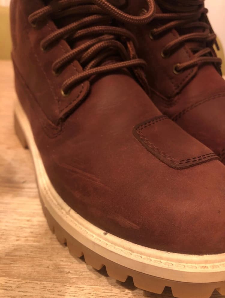 Bottines femme cuir textile IXON bordeaux — photo 4/5