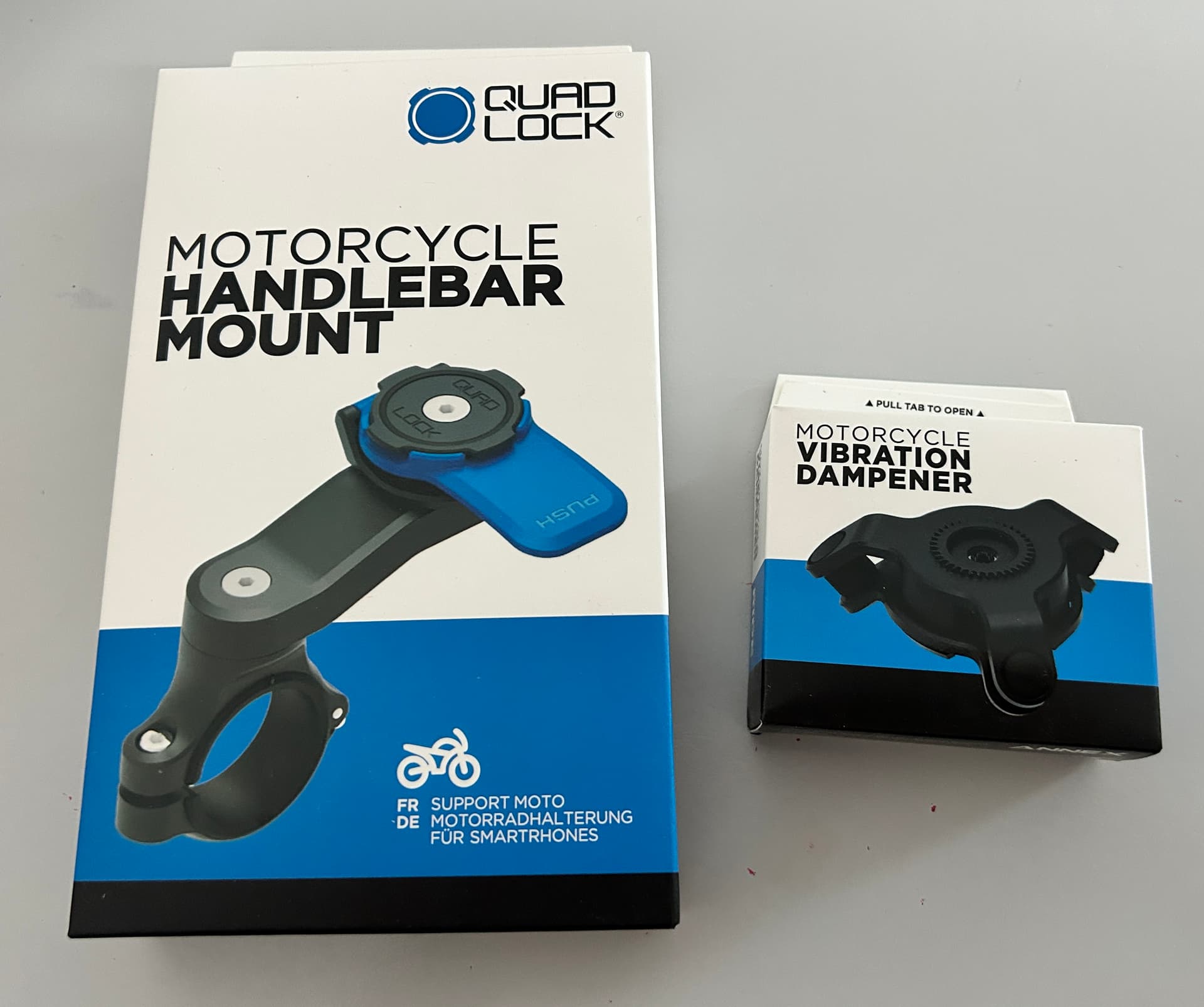 Quad lock moto guidon et antivibration Quad Lock