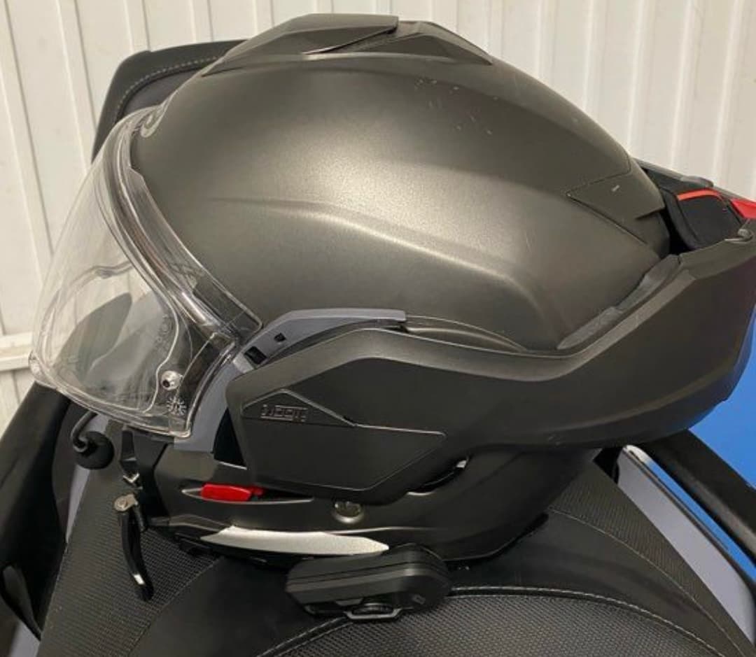 Casque HJC 1100 Uni Semi Mat Titanium + Cardo freecom 2x