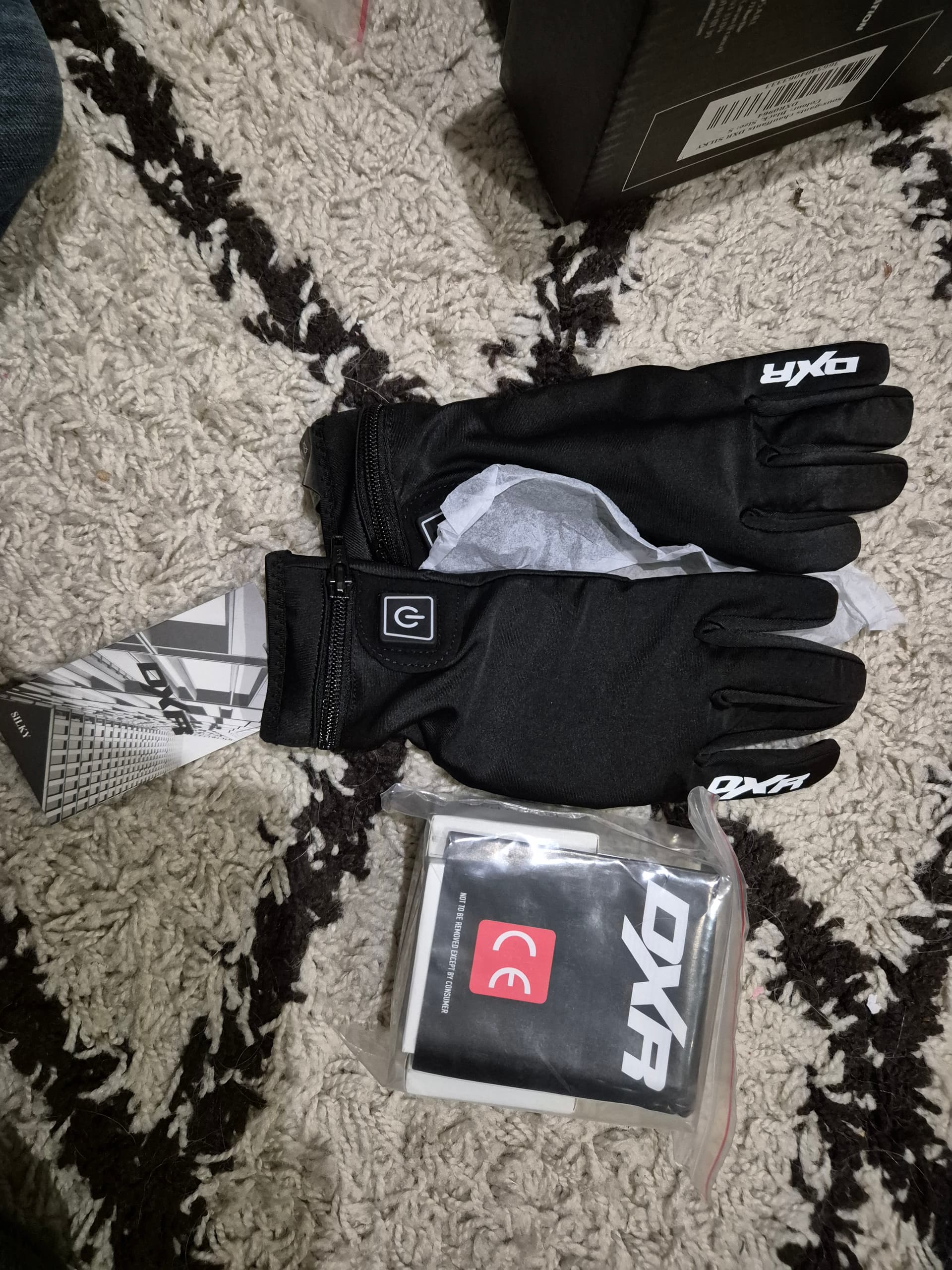 Sous-gants chauffants motards, moto, DXR Silky - Noir, taille S, Neuf — photo 4/5