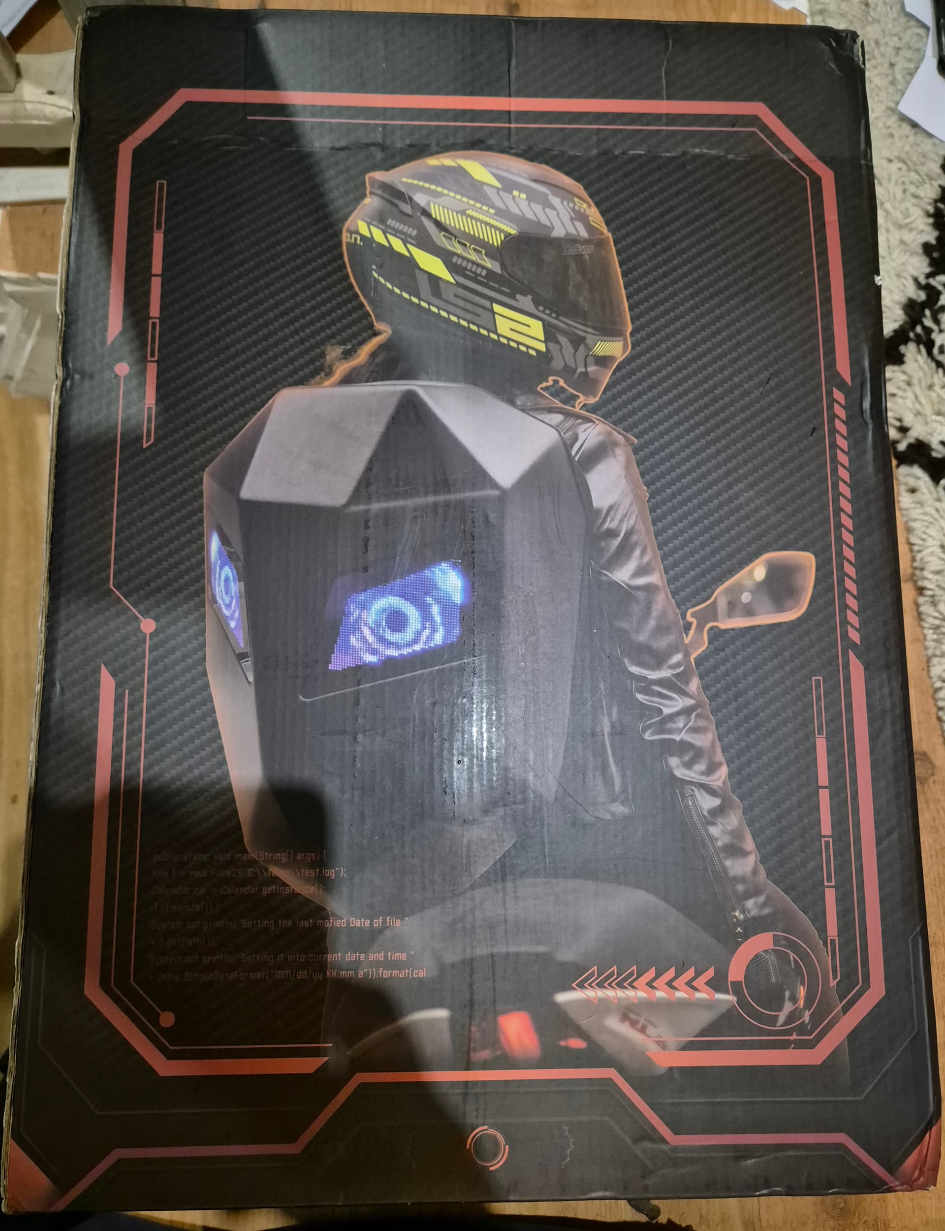 Sac à dos LED Knight, moto, motards, PC, casque intégral, trotinettes, Neuf — photo 2/5
