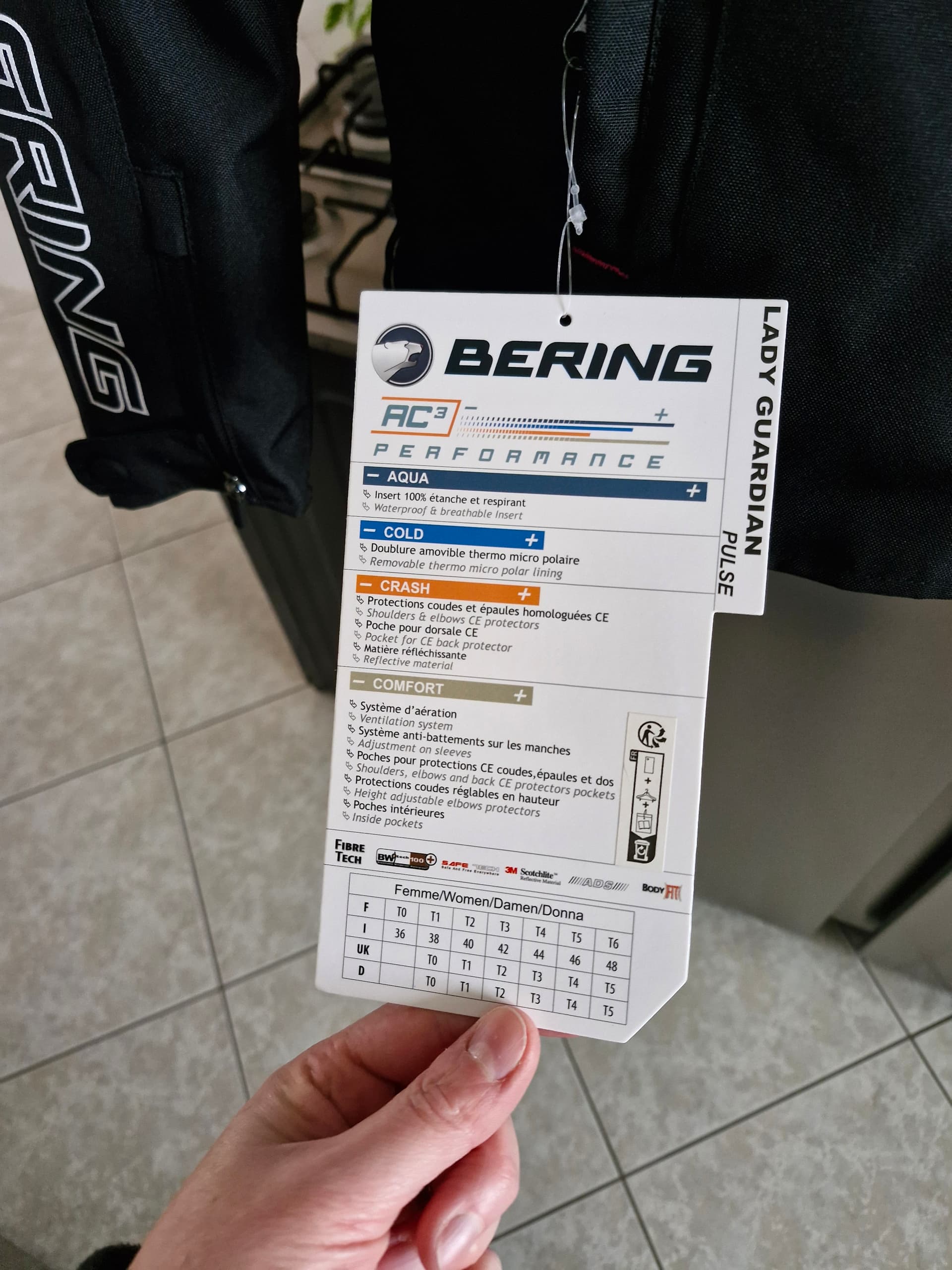 Manteau de moto pour femme Bering M — photo 3/6