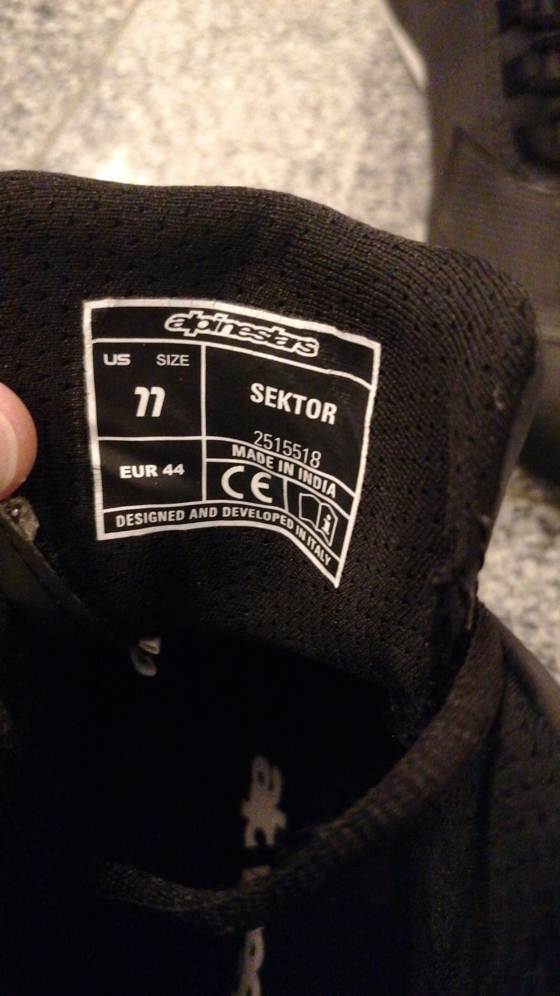 Bottes / Chaussures de moto Alpinestars noires - Taille 44 — photo 4/4