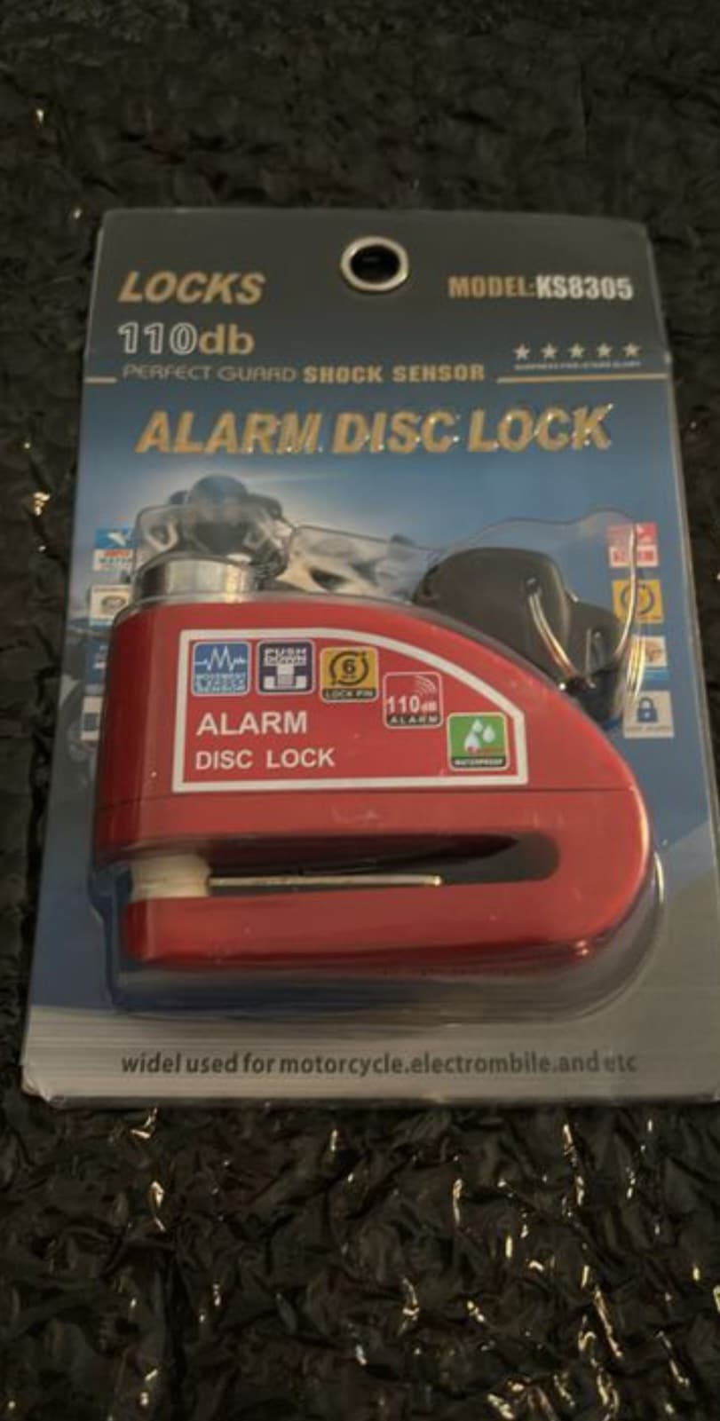 Puissant Bloc disque pour moto scooter avec alarme 110 décibel