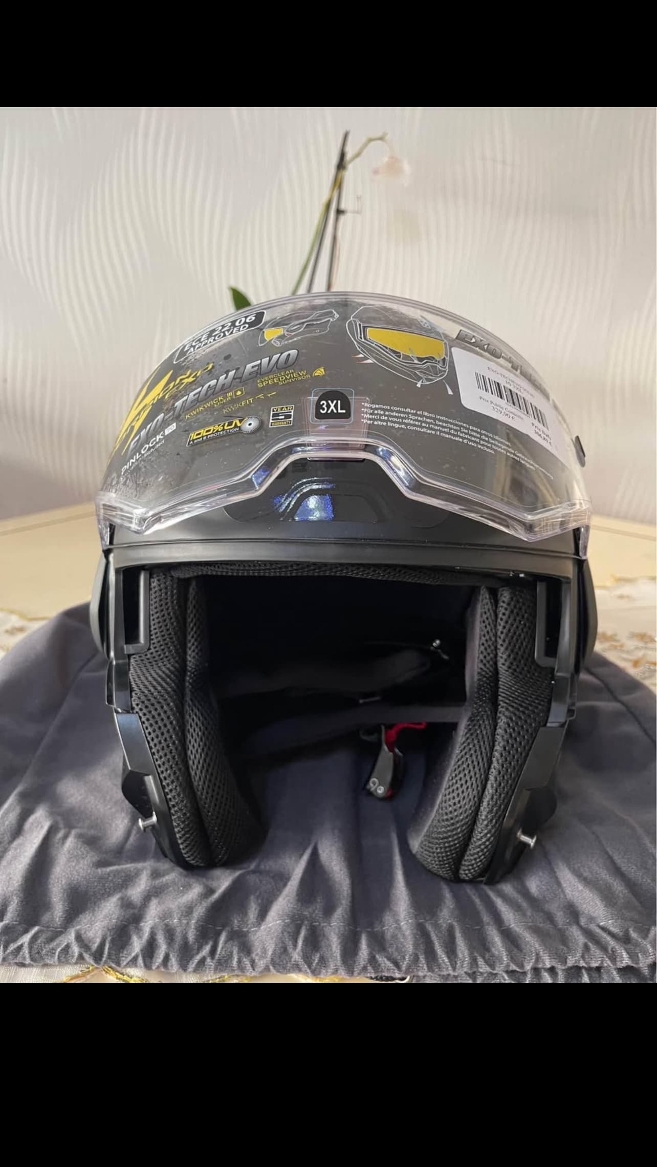 Scorpion Casque Exo-Tech Evo Solid Noir — photo 3/4