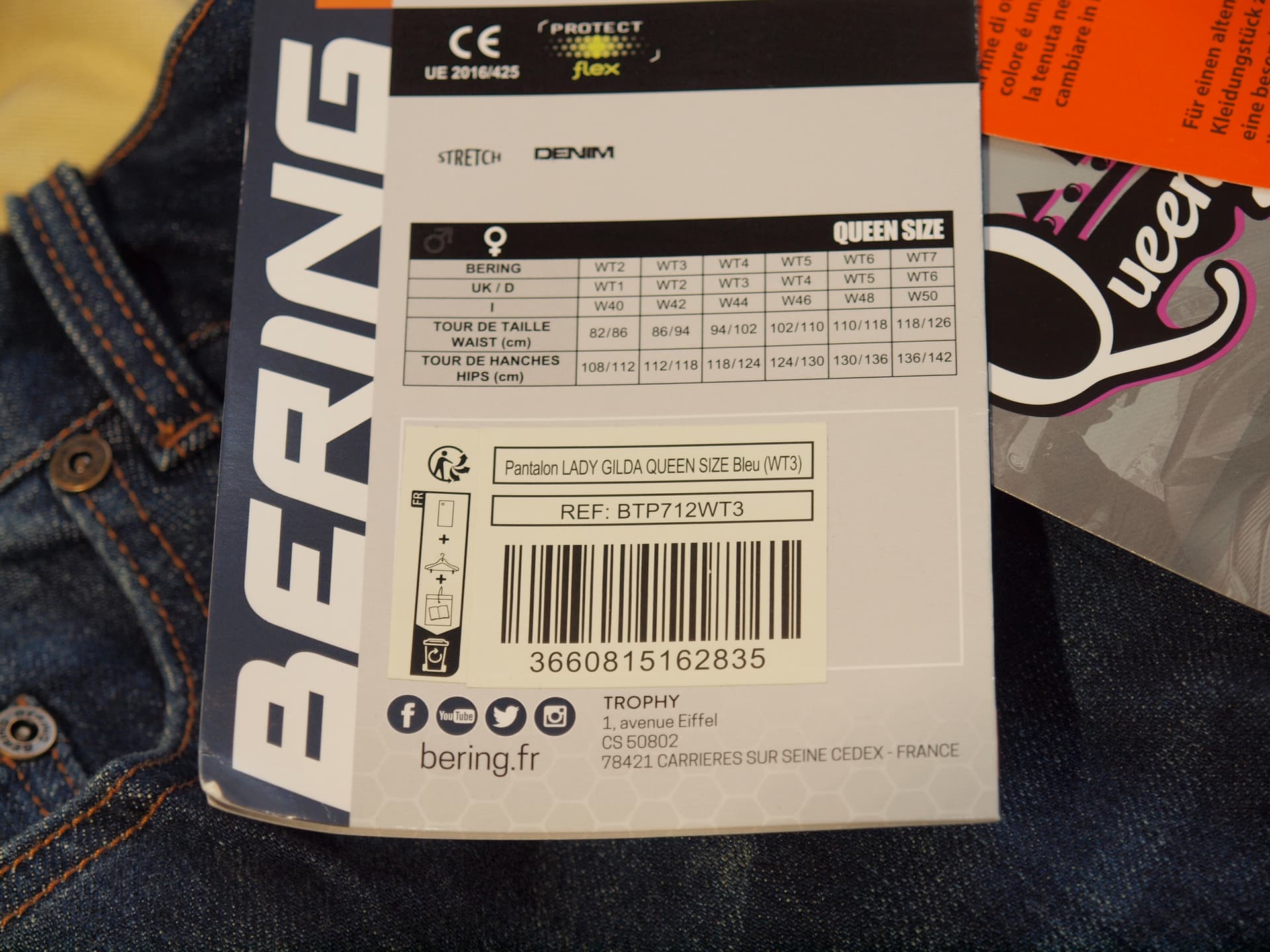 neuf jean bering lady gilda queen size taille 44-46 — photo 2/4