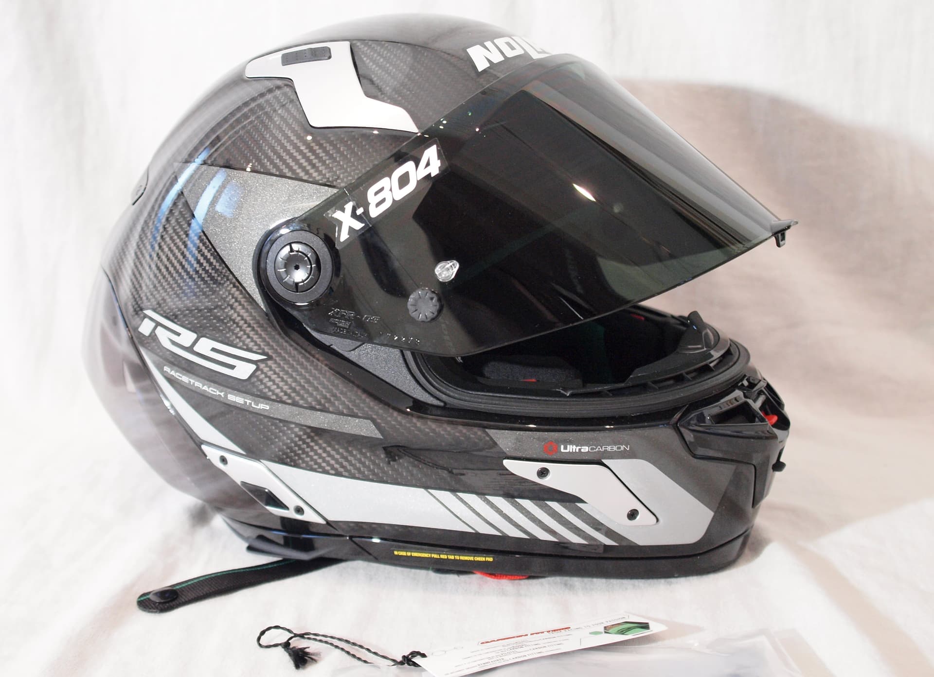 neuf casque nolan x-804 RS ultra carbon  hop lap XL