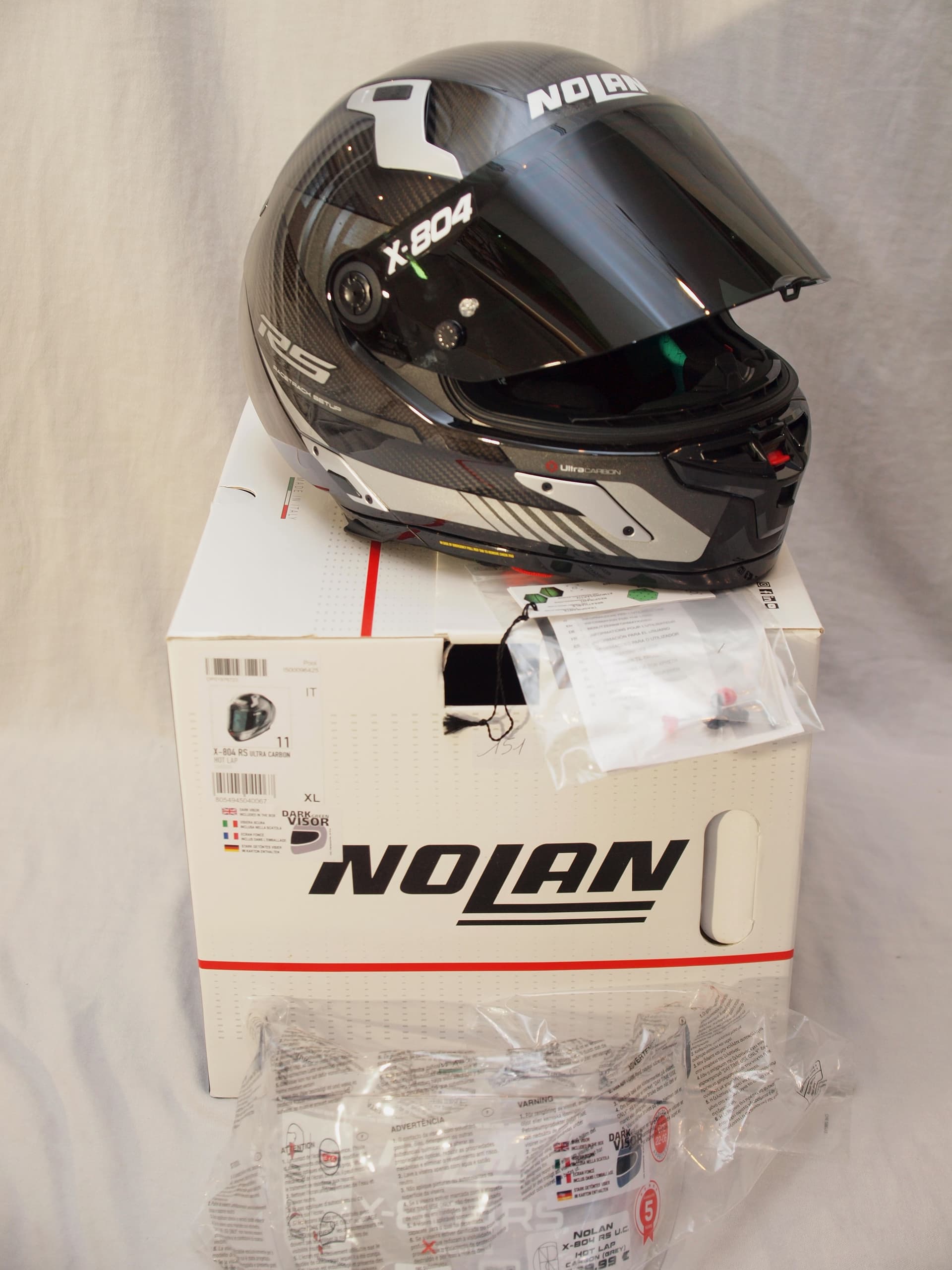 neuf casque nolan x-804 RS ultra carbon  hop lap XL — photo 2/5