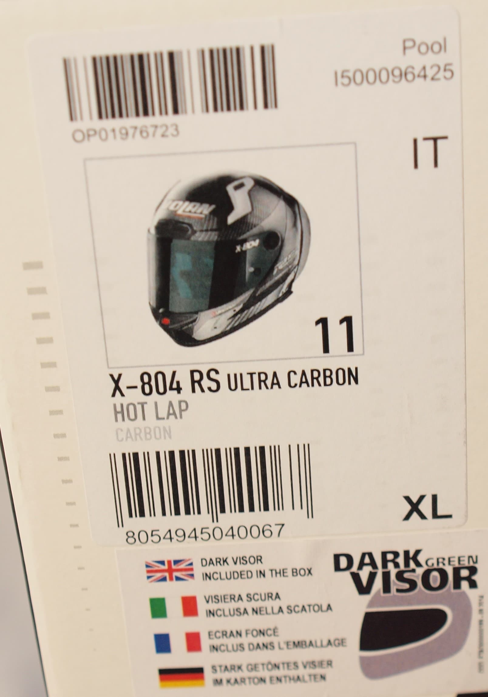 neuf casque nolan x-804 RS ultra carbon  hop lap XL — photo 3/5