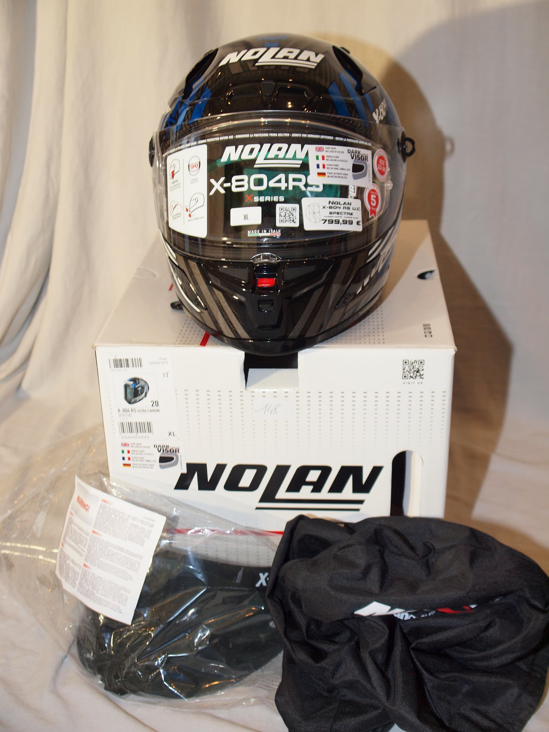 neuf casque nolan x-804 RS ultra carbon  hop lap XL — photo 5/5