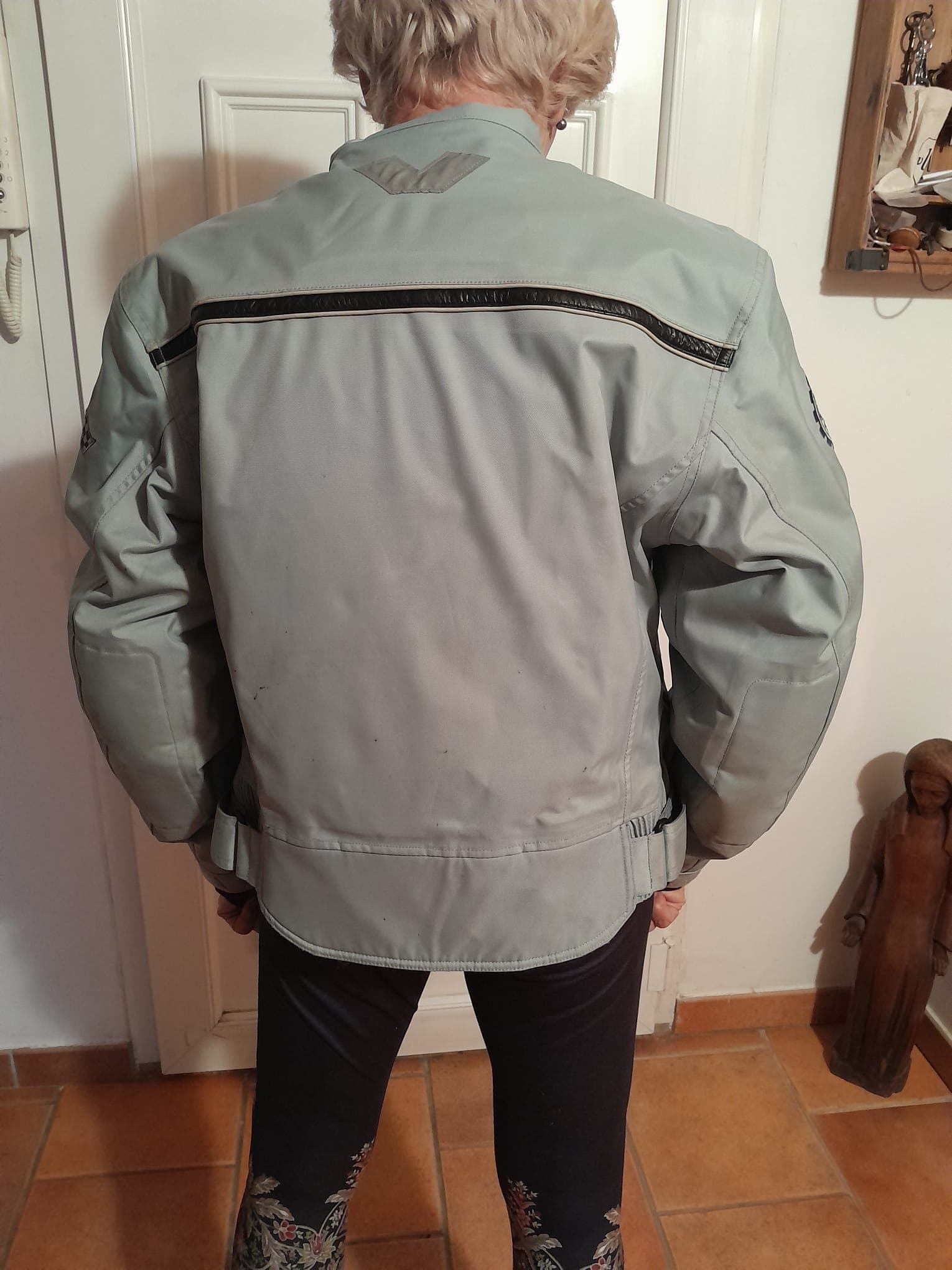 BLOUSON MOTO TISSU IMPERMEABLE — photo 2/10