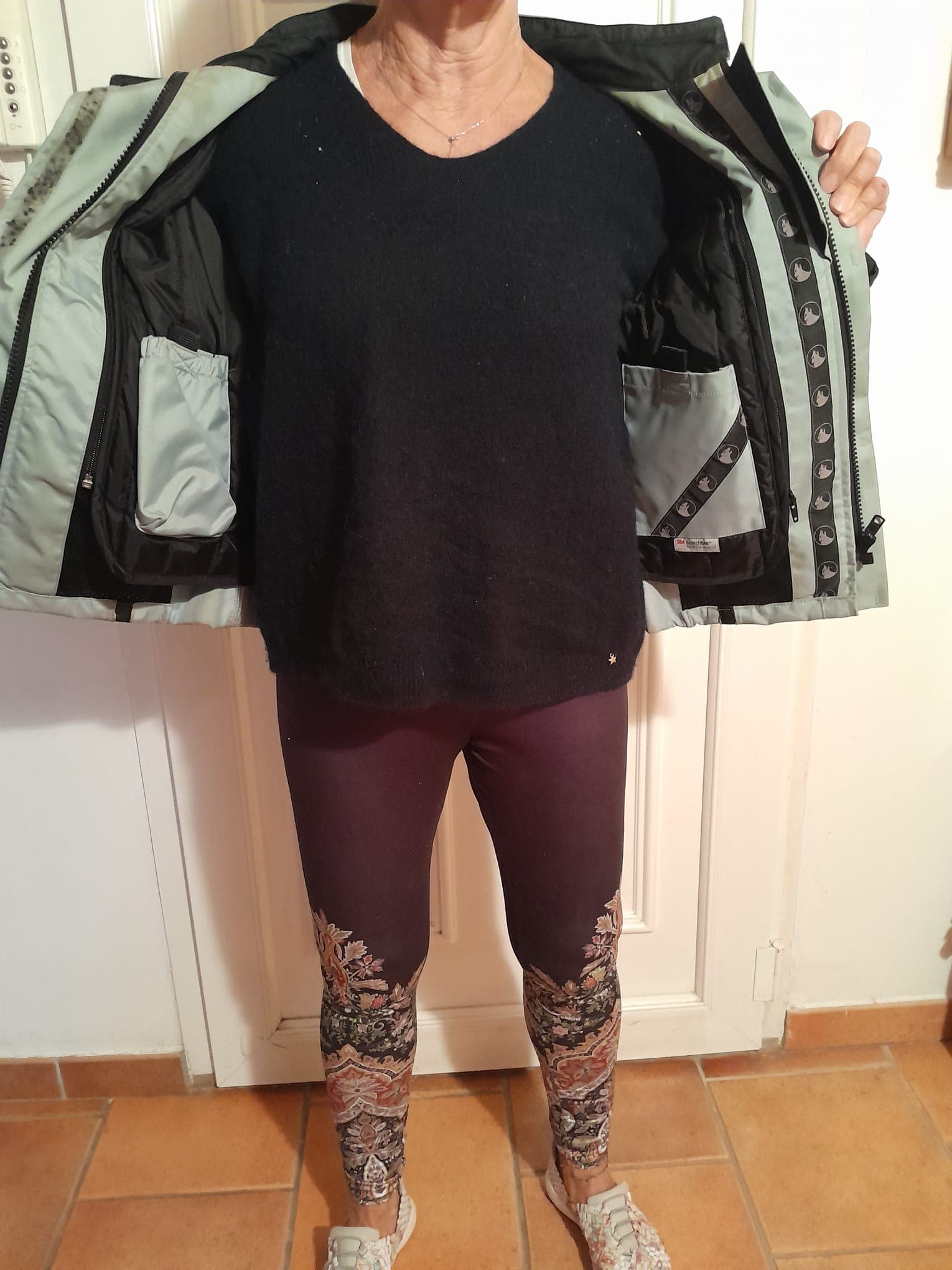 BLOUSON MOTO TISSU IMPERMEABLE — photo 3/10