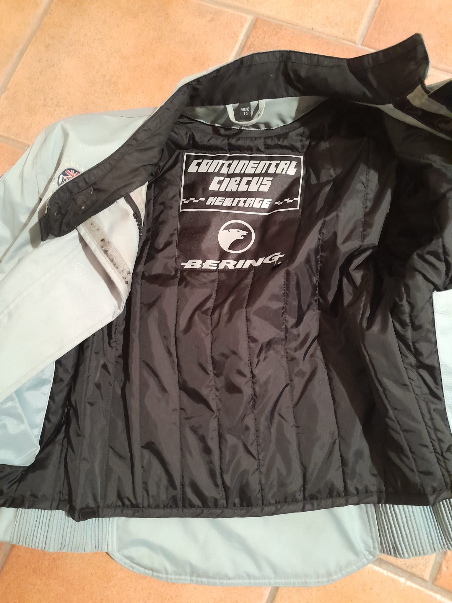 BLOUSON MOTO TISSU IMPERMEABLE — photo 4/10