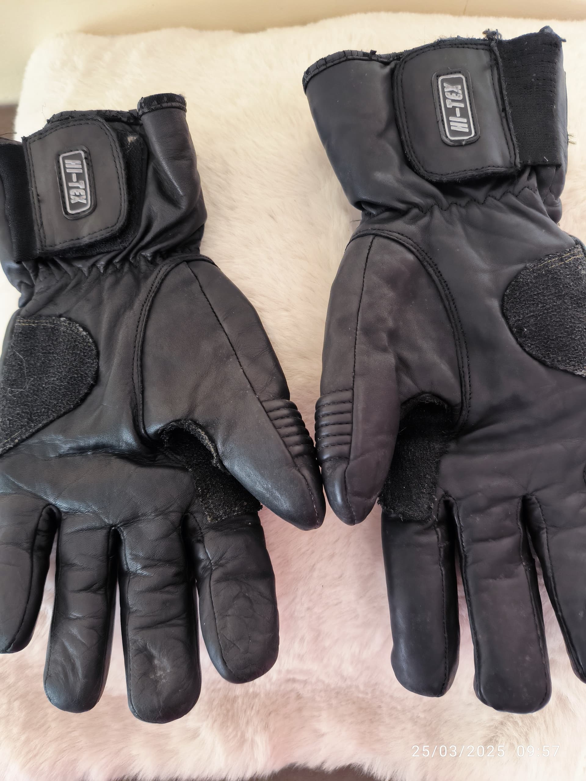 Gants noir moto DG cuir KEVLAR T9 ou M — photo 2/5