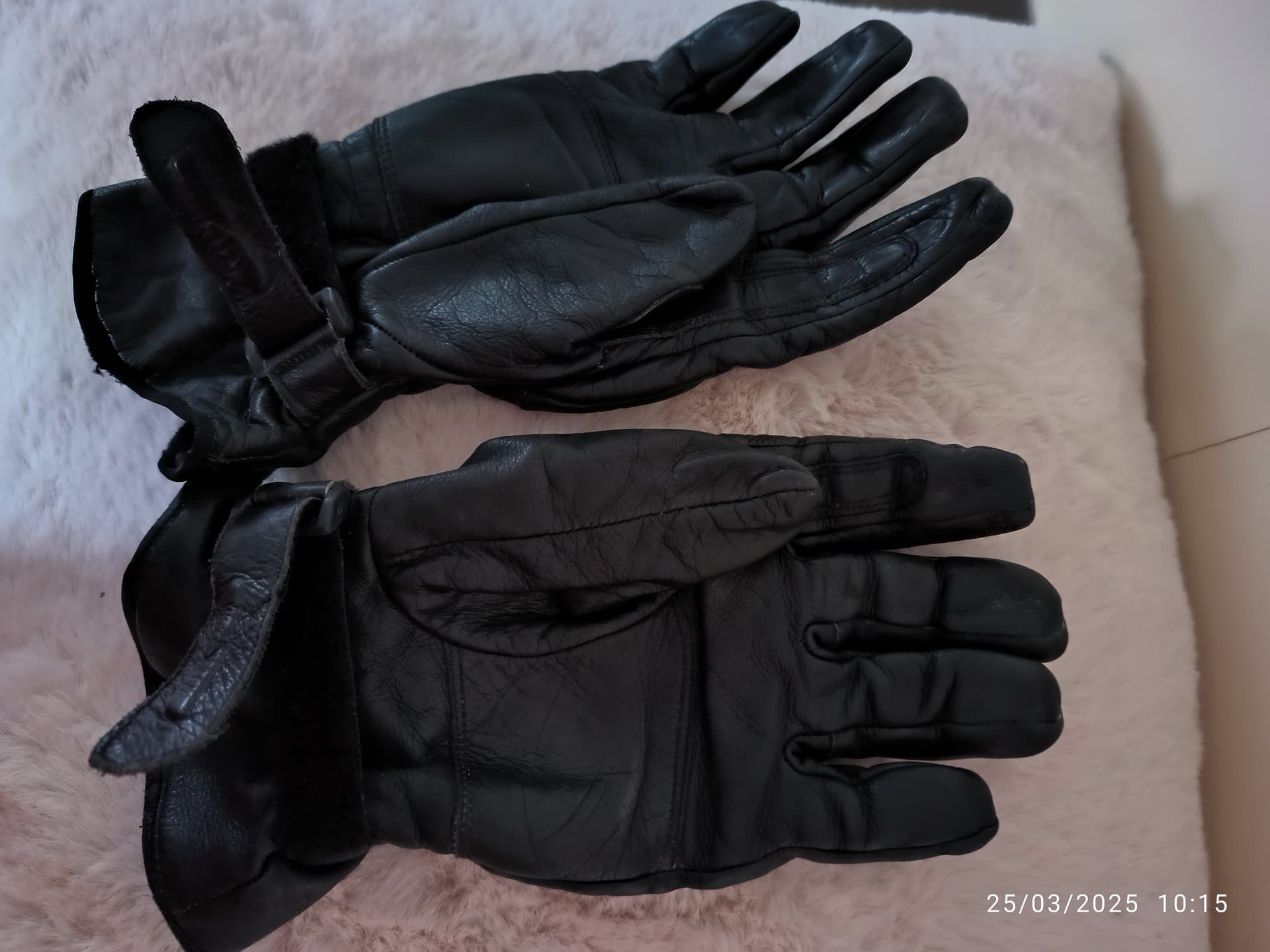 Gants moto cuir noir Macadam été T8