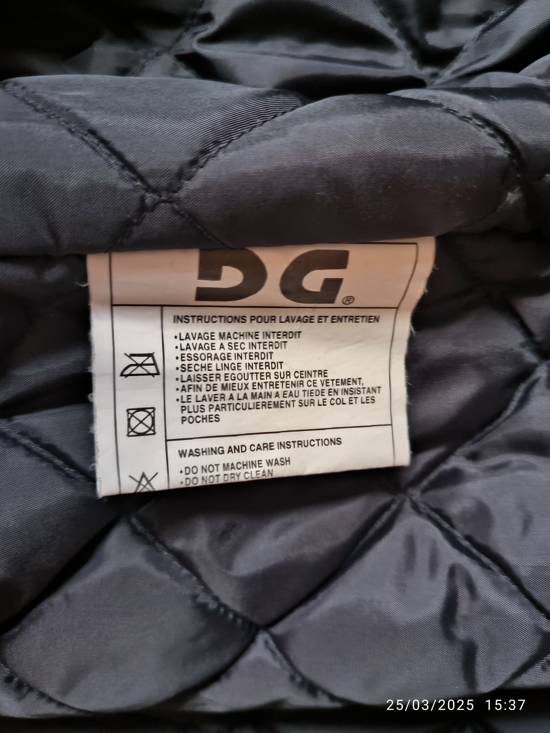 Blouson moto DG  XL noir et bleu — photo 5/5