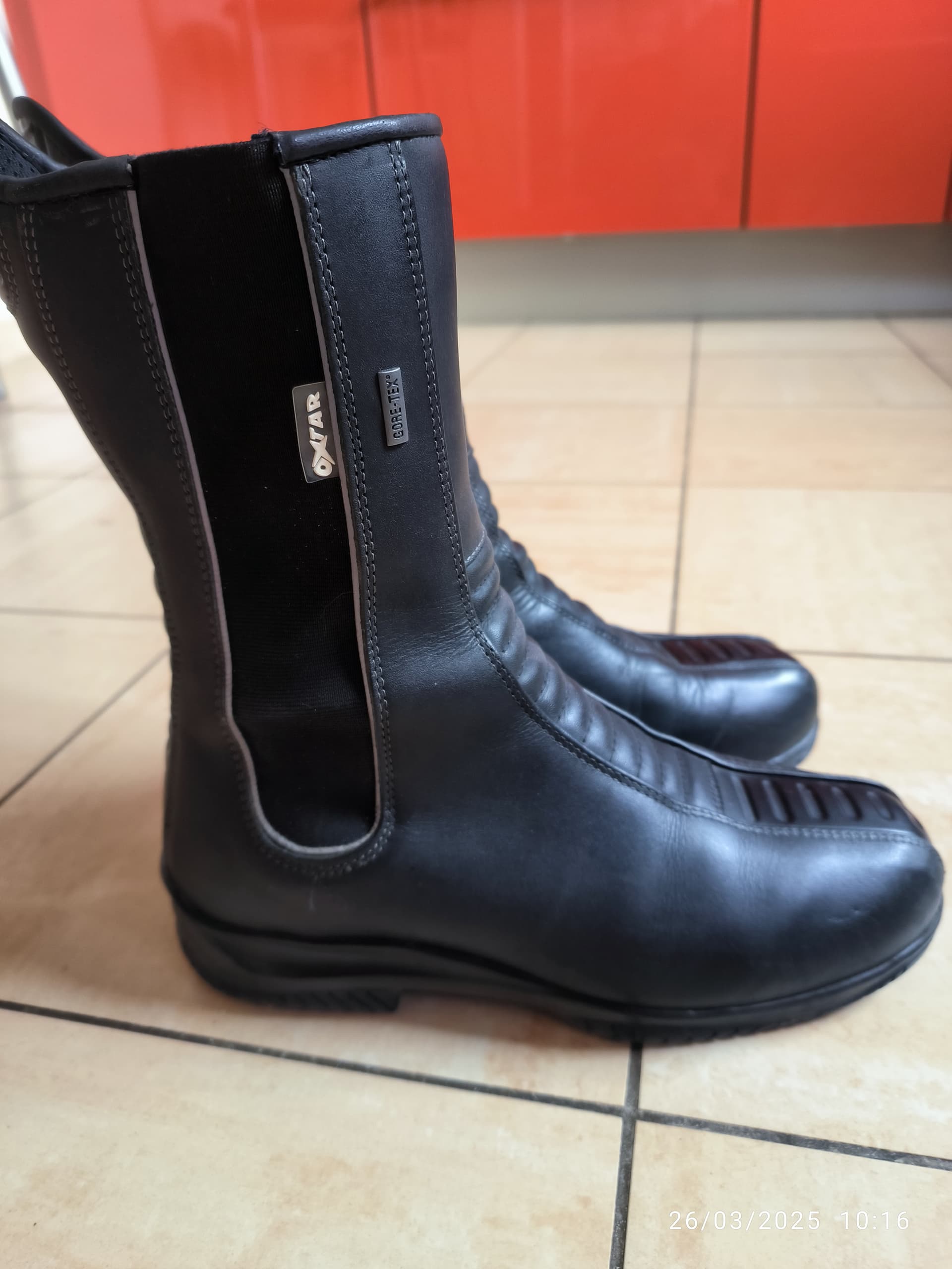 Botte femme moto cuir noir Oxtar Gore-Tex pointure 38 — photo 2/3