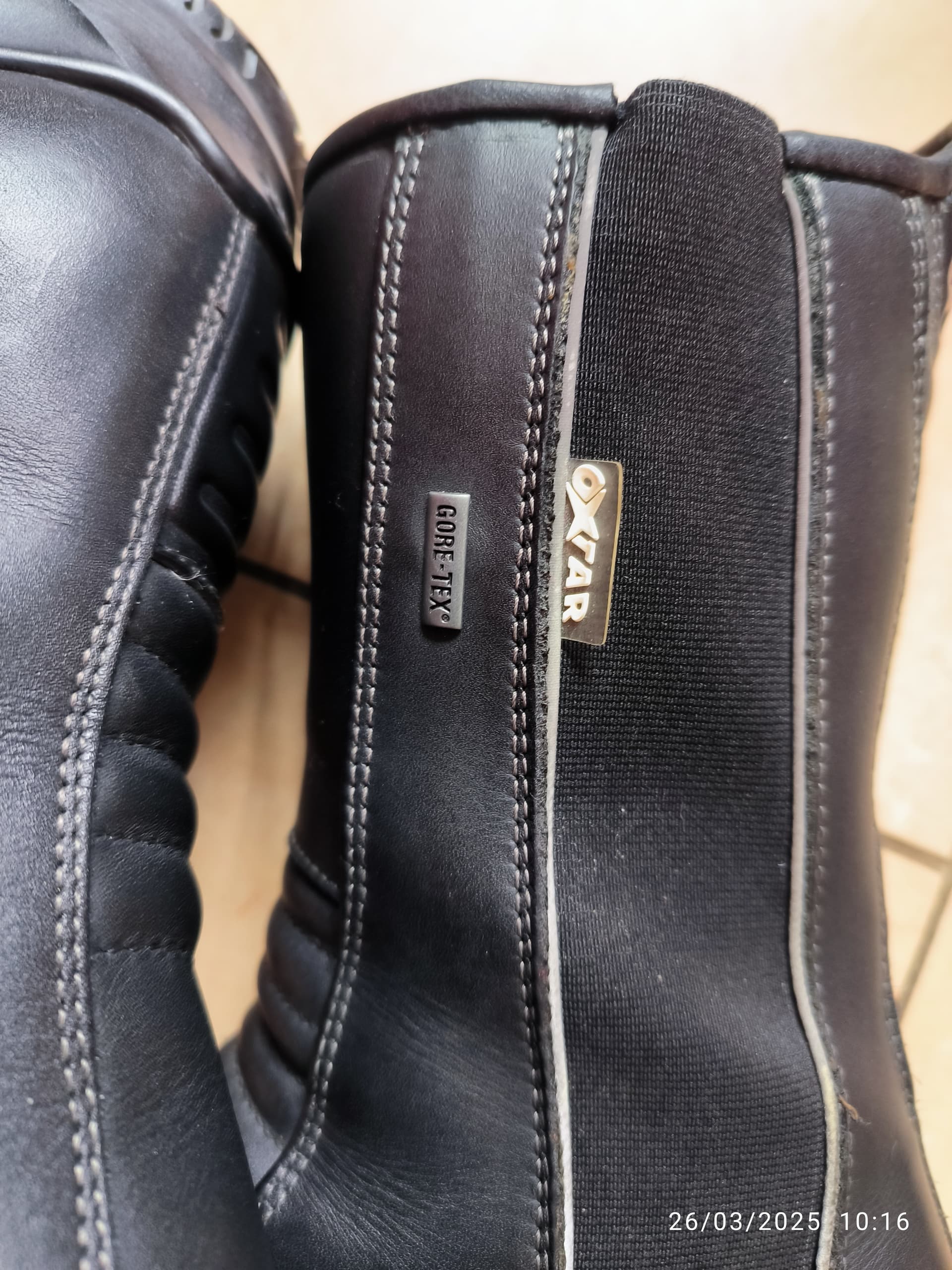 Botte femme moto cuir noir Oxtar Gore-Tex pointure 38 — photo 3/3
