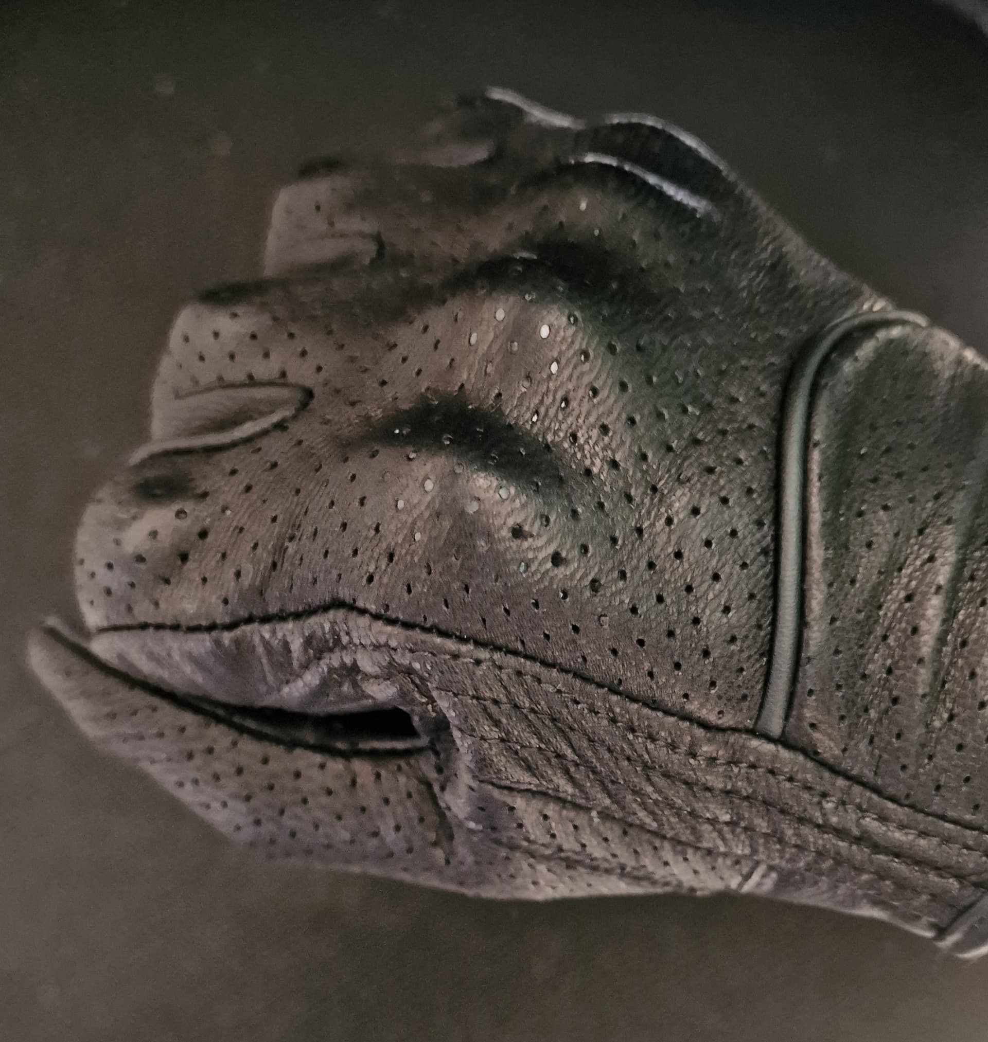 Gant moto simili cuir respiran tactile norme CE — photo 5/6