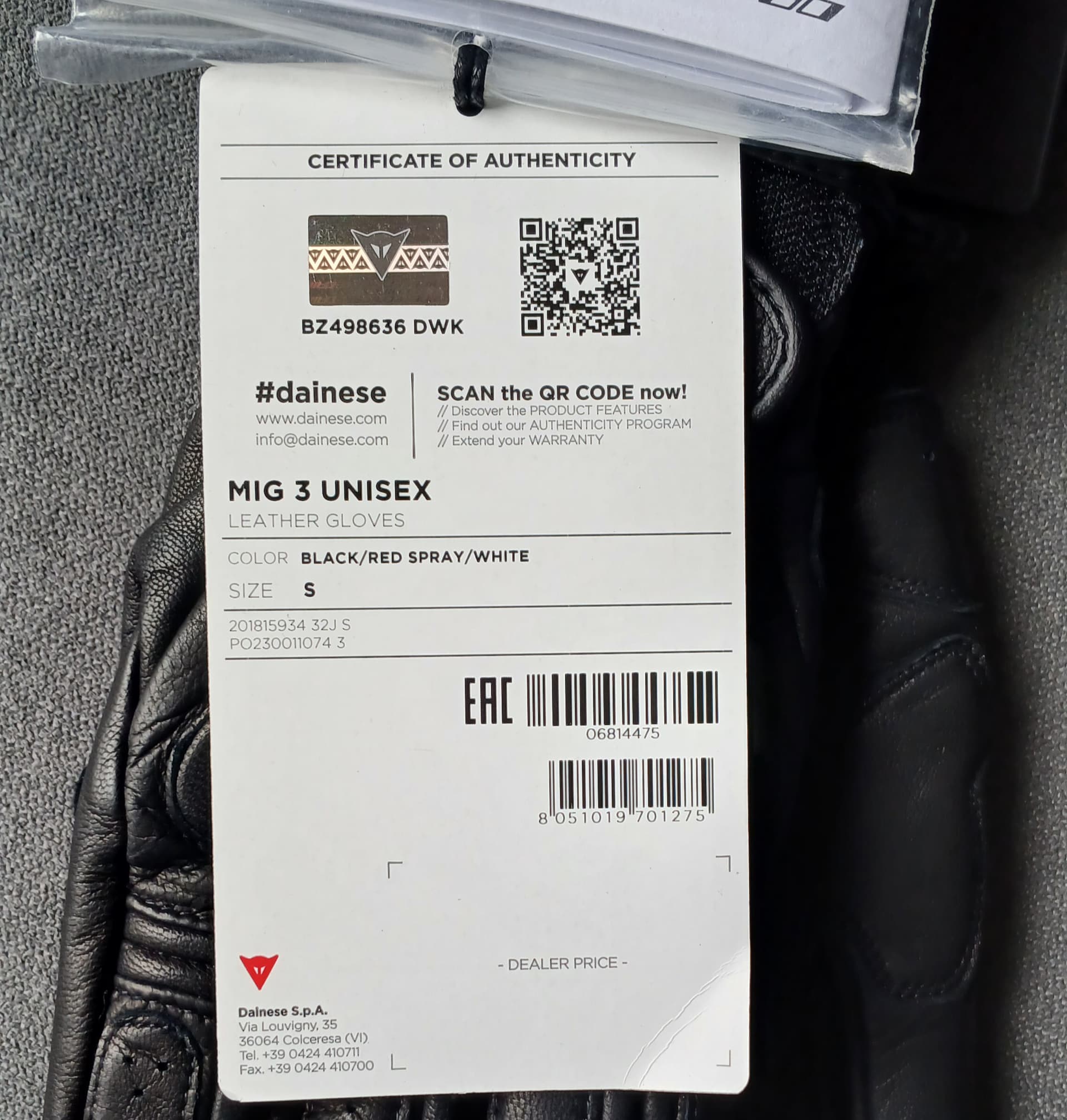 Gants Mig 3 Unisex Dainese — photo 3/4