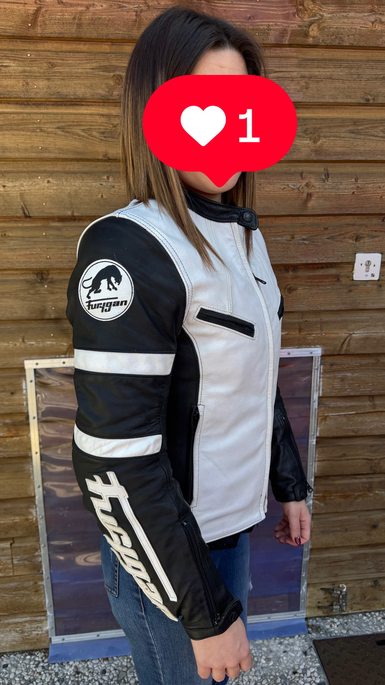 Veste cuir femme