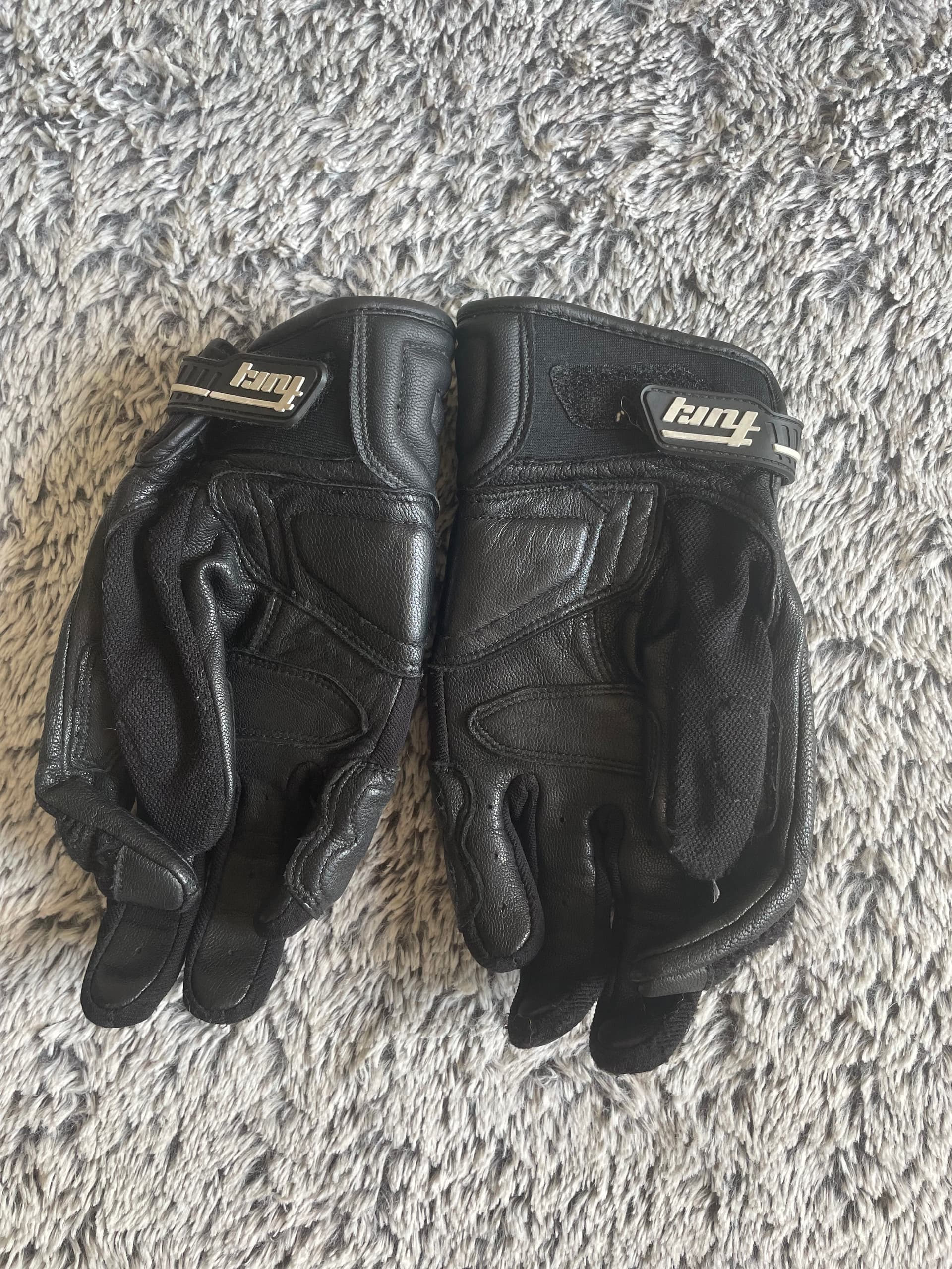 Gants court mi cuir mi tissu doublé — photo 2/4