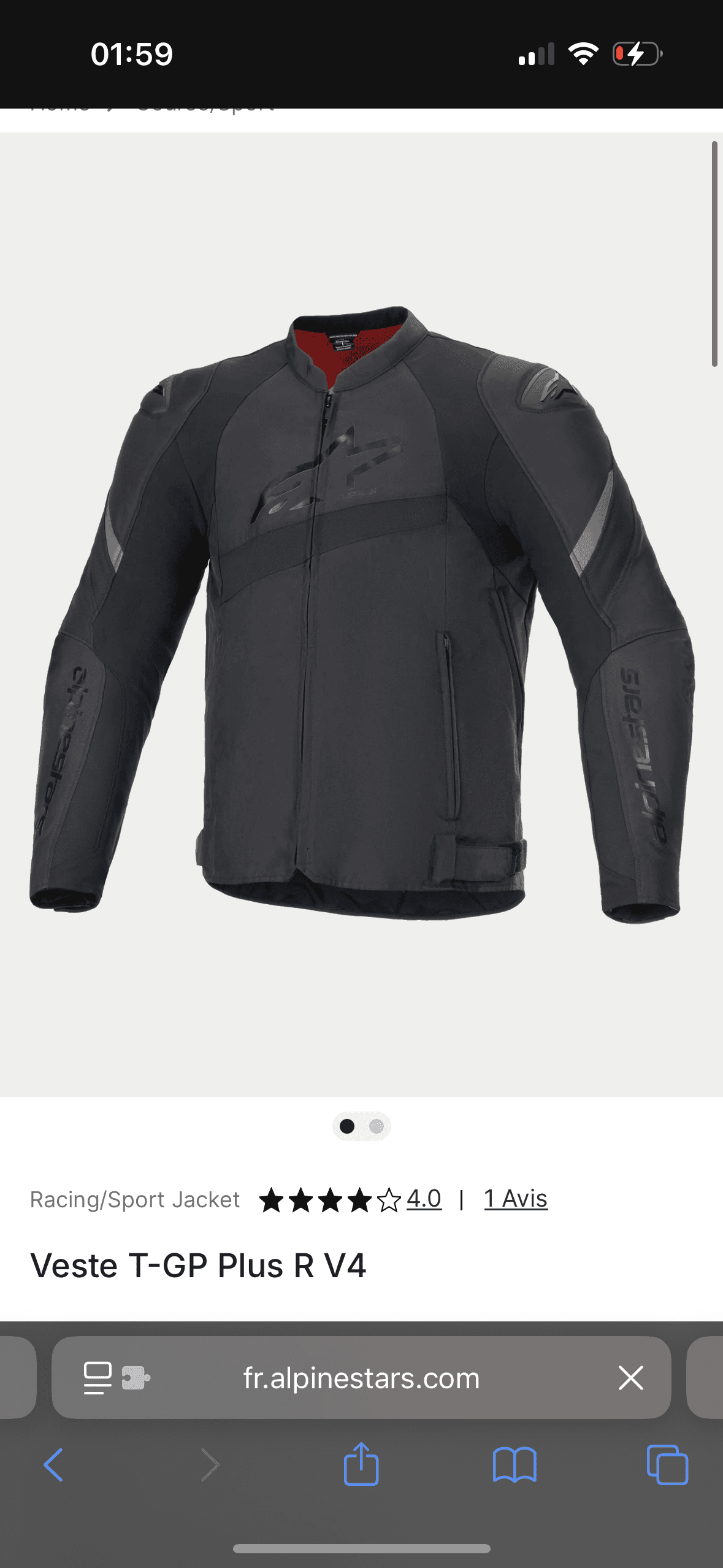 Blouson moto ALPINESTARS - T-GP Plus R V4 Noir — photo 3/3