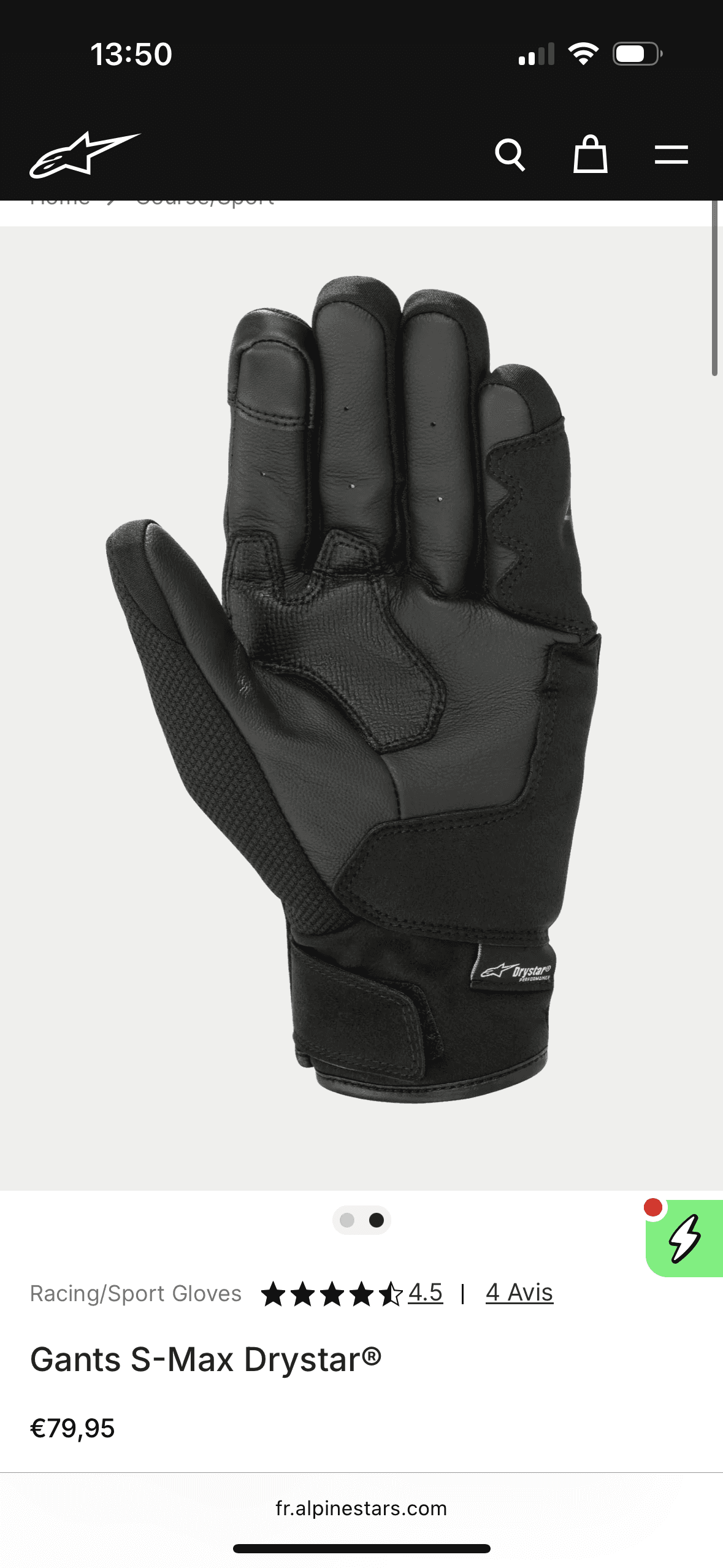 Gants moto Alpinestars Drystar - Taille L - Jamais utilisés - Excellent état