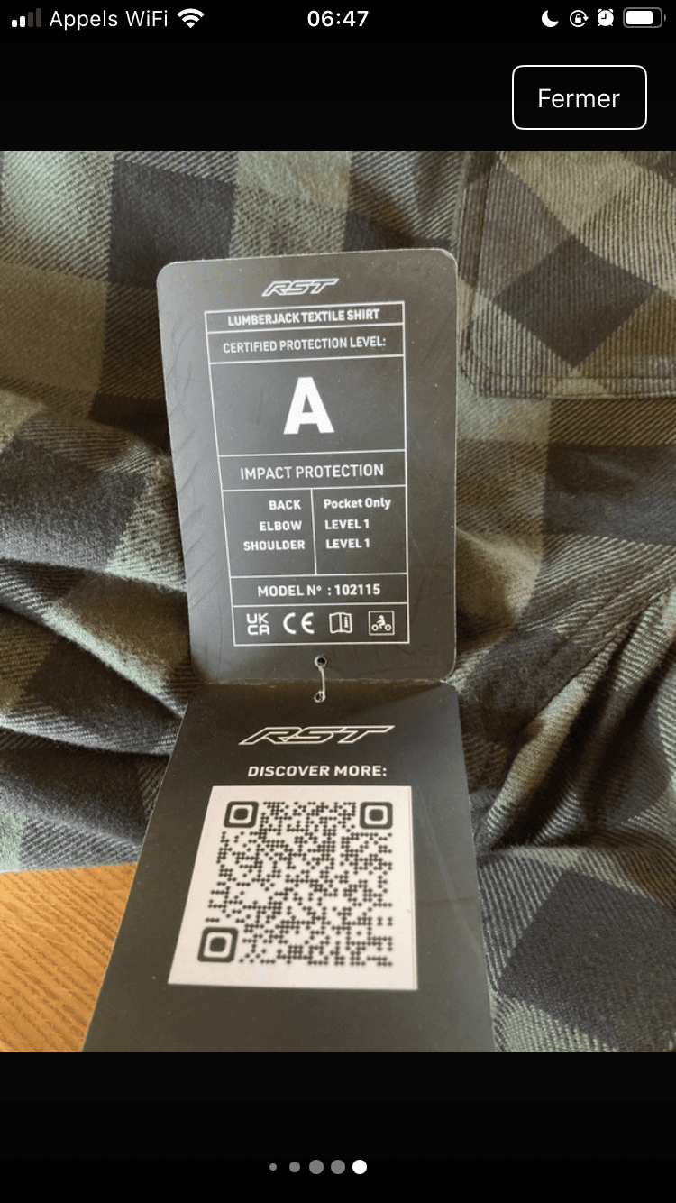 Chemise de moto RST neuve taille xl coqué homologué — photo 3/5
