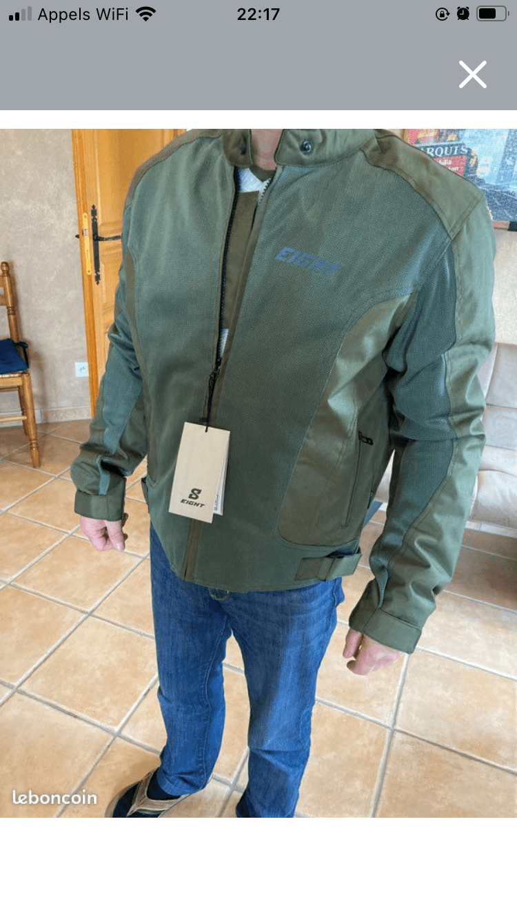Blouson eight vert taille m neuf coque et homologué
