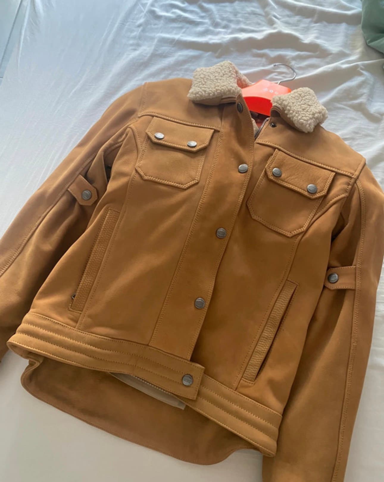 Manteau moto femme cuir Spirit Motors Genuine Gear avec protection