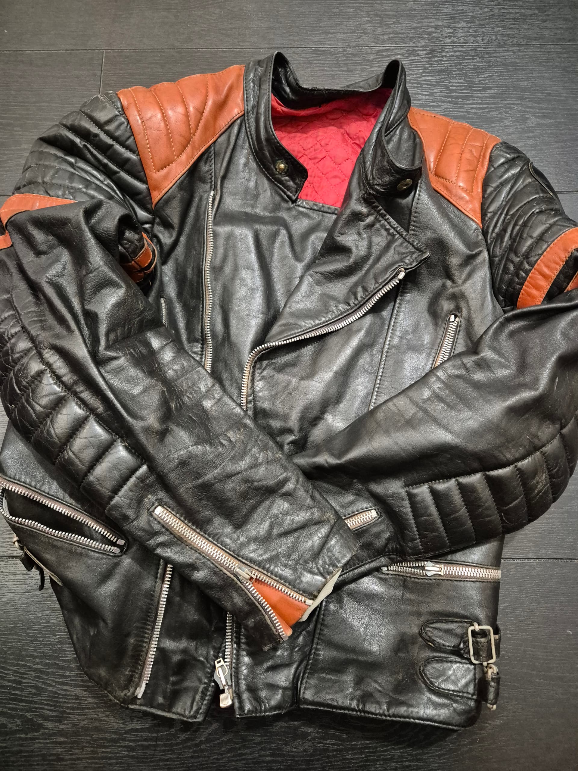 Veste cuir moto