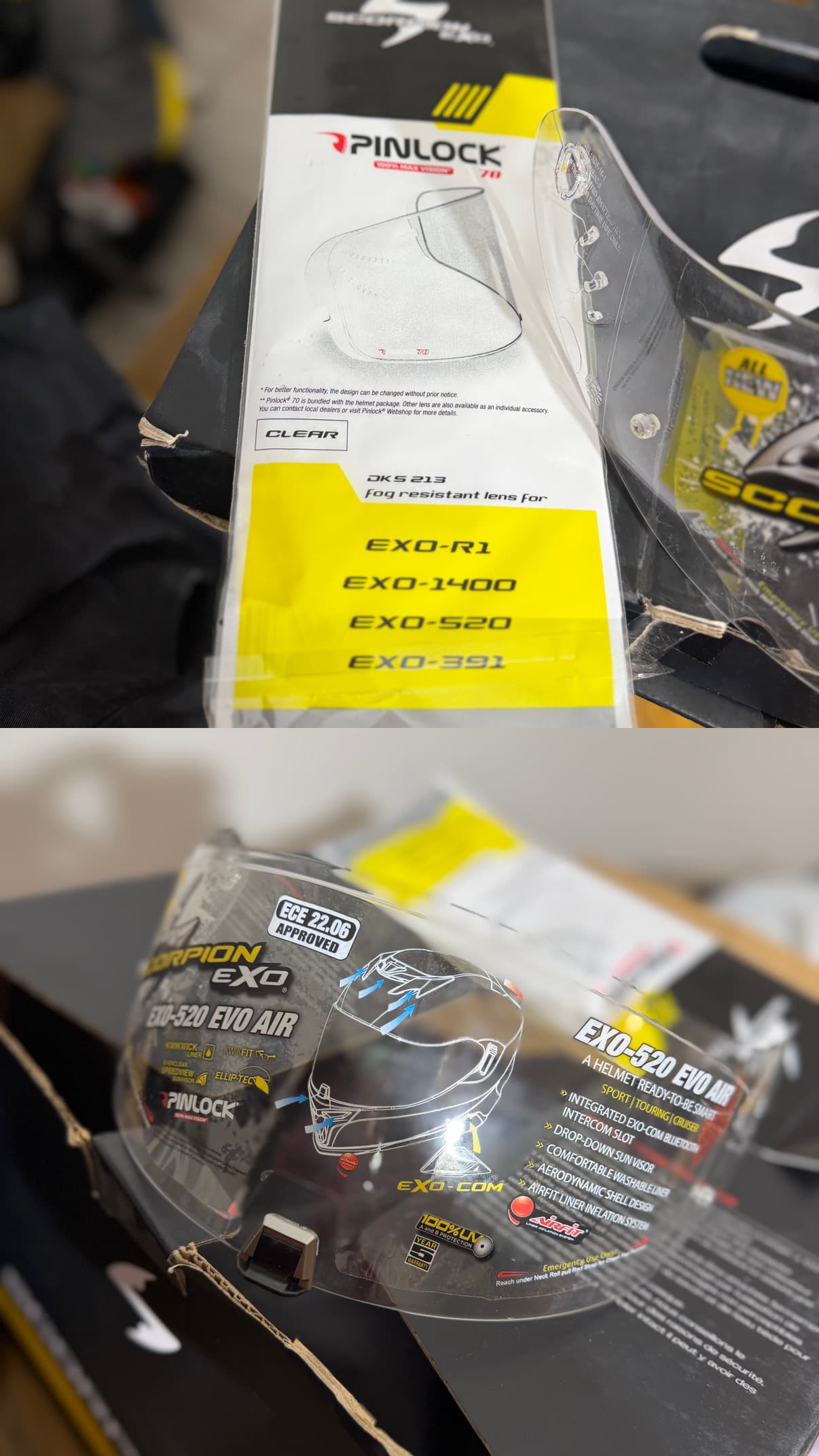 Casque Scorpion Exo 520 Evo air solid (taille L) + accessoires — photo 3/5
