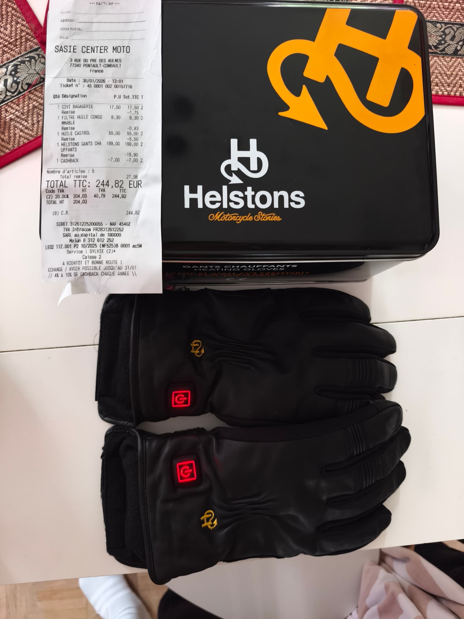 Gants chauffants Helstons