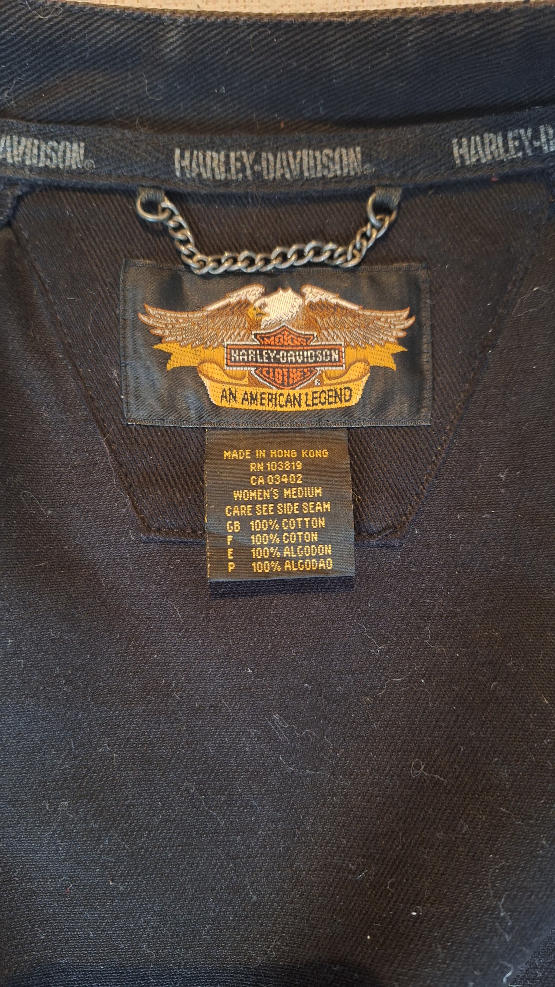 Veste Légère Harley-Davidson – 100% Coton – Style Track Jacket — photo 2/4