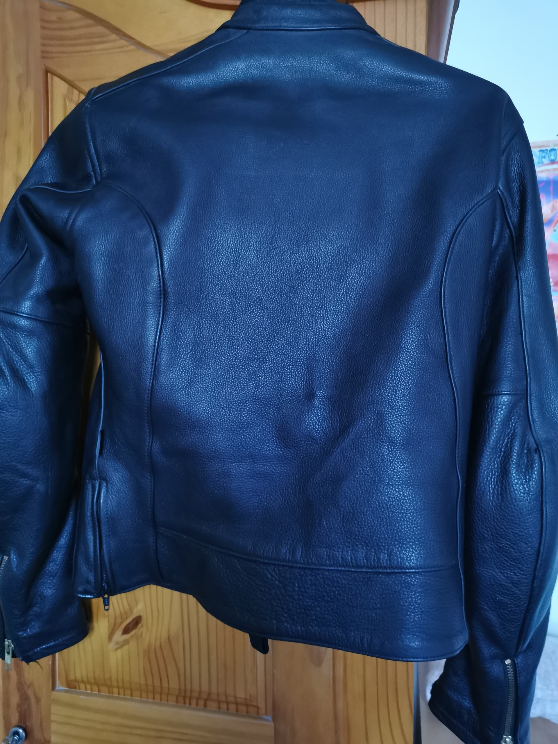 BLOUSON FEMME CUIR NOIR VACHETTE 100% SEGURA MODELE LADY BECKETE DOUBLURE+ PROTECTIONS COUDES ET EPAULES — photo 3/6