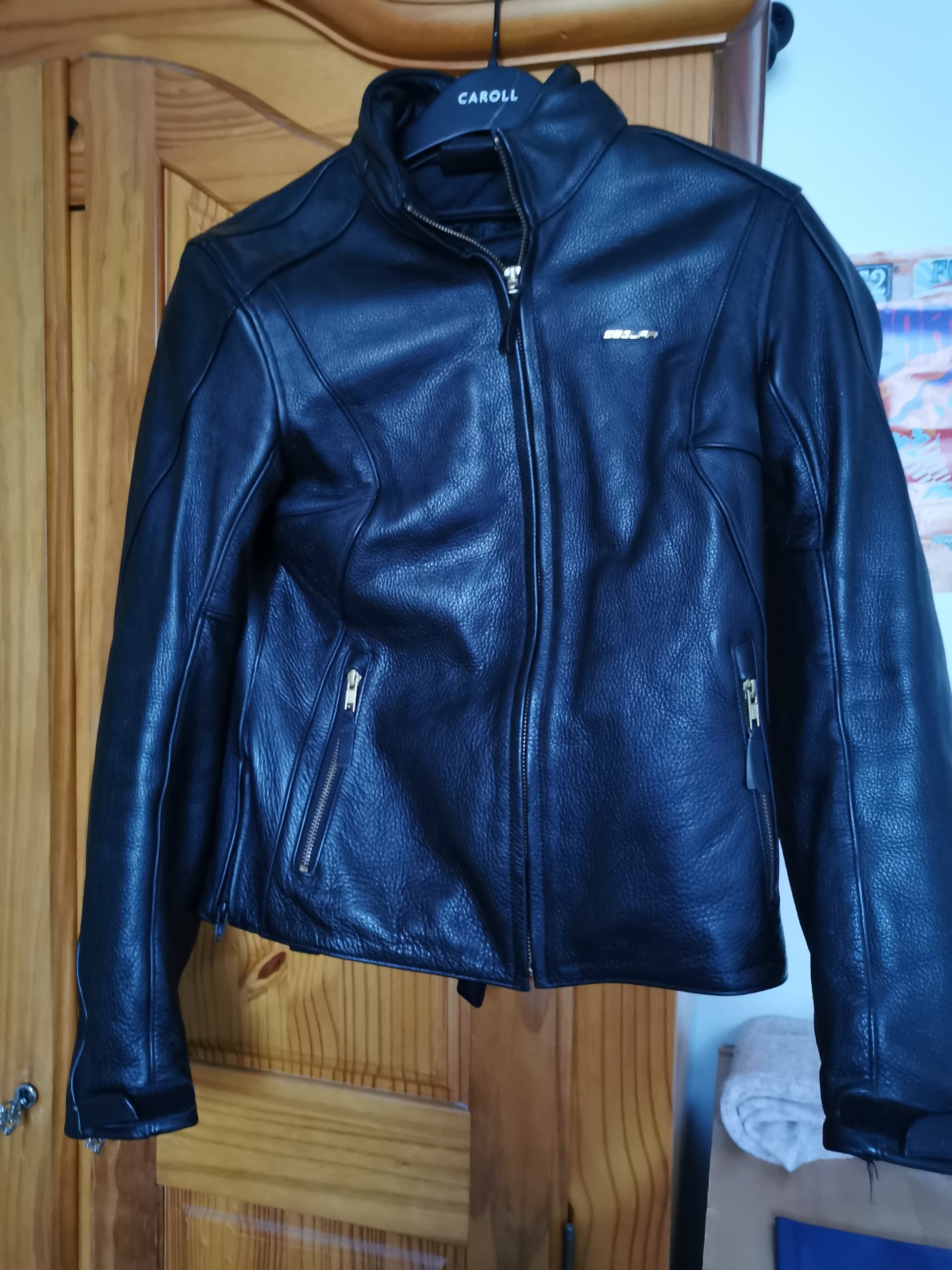 BLOUSON FEMME CUIR NOIR VACHETTE 100% SEGURA MODELE LADY BECKETE DOUBLURE+ PROTECTIONS COUDES ET EPAULES — photo 4/6