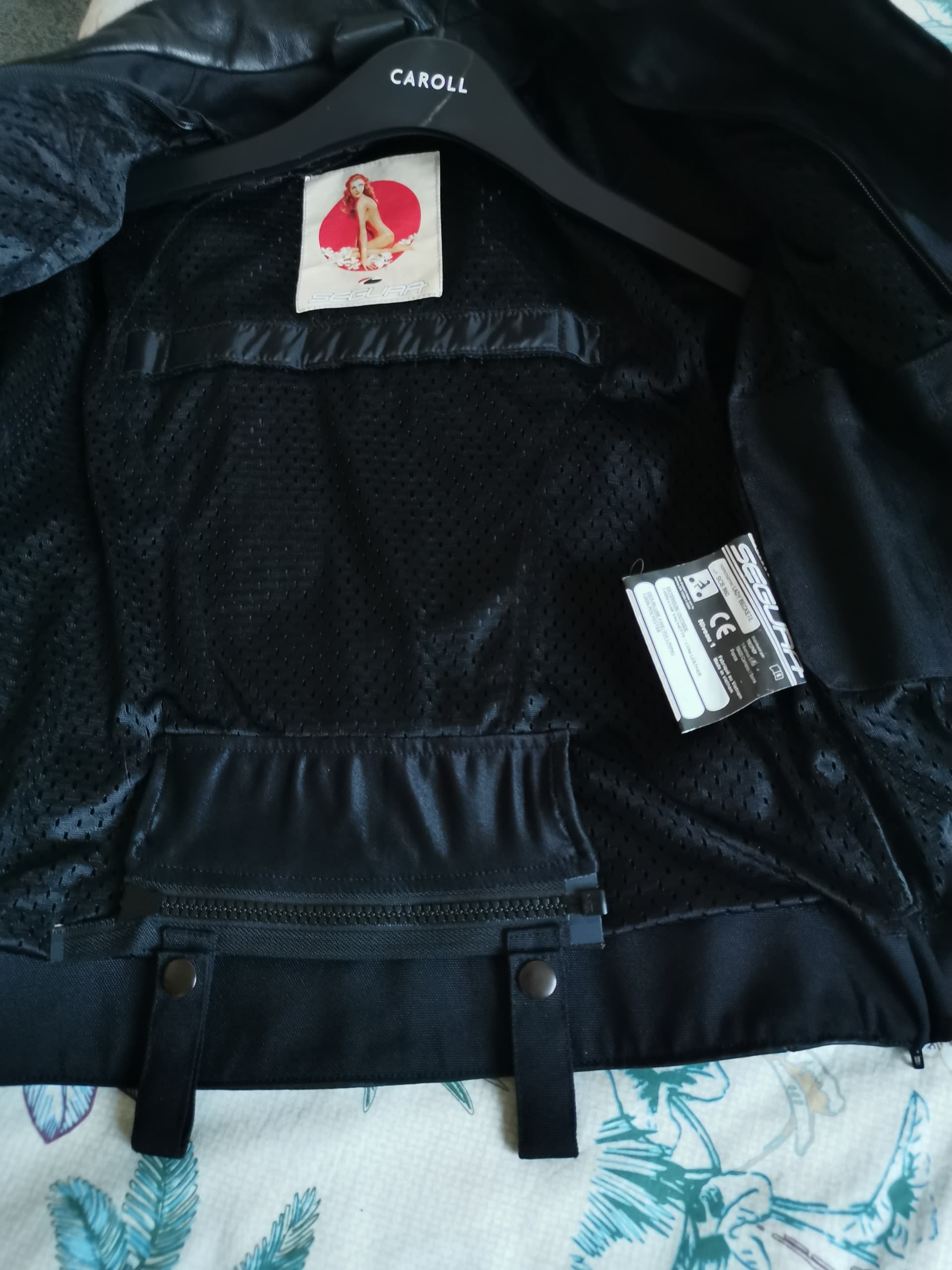 BLOUSON FEMME CUIR NOIR VACHETTE 100% SEGURA MODELE LADY BECKETE DOUBLURE+ PROTECTIONS COUDES ET EPAULES — photo 5/6