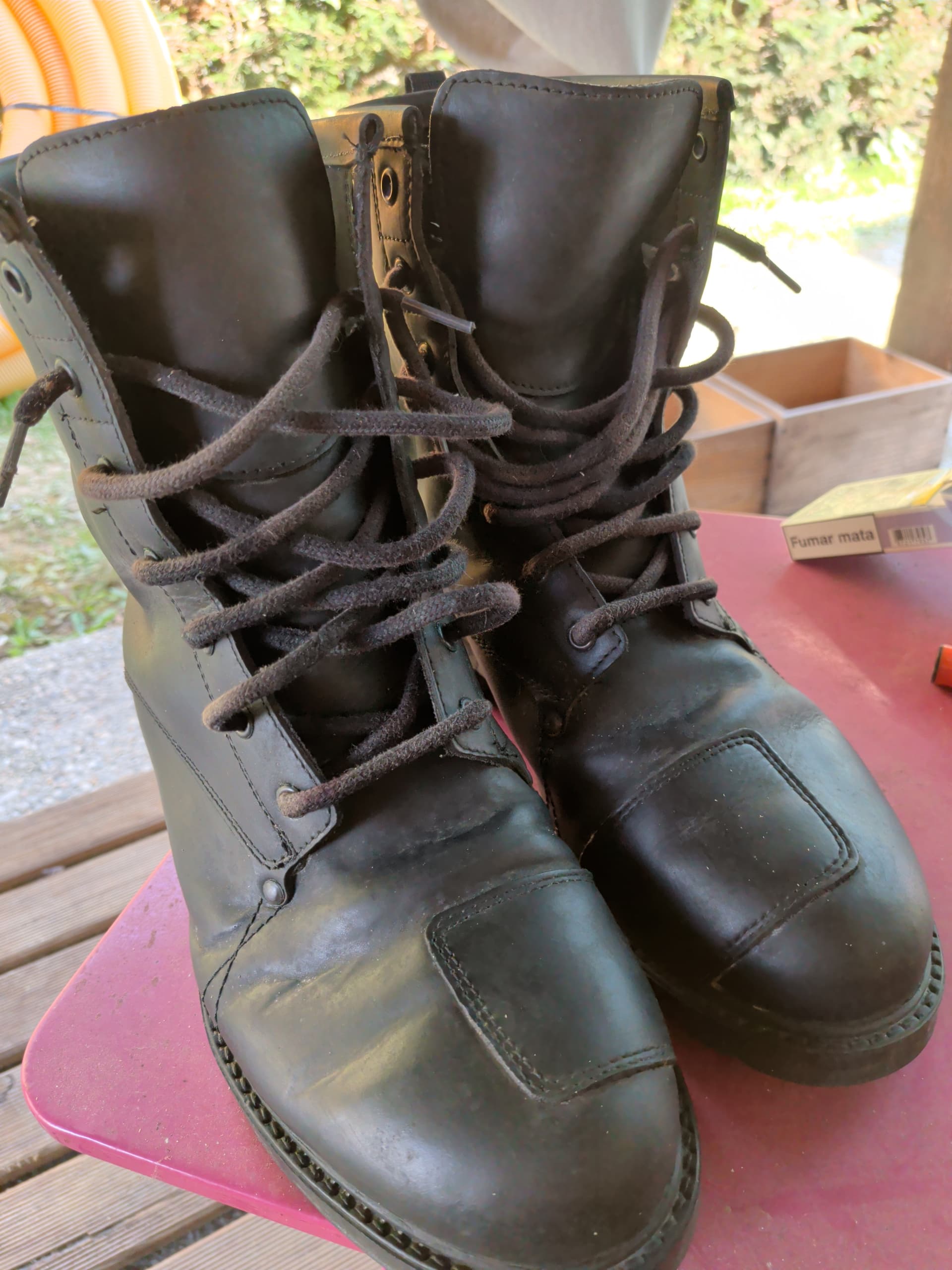 Bottes en cuir de moto Taille 44