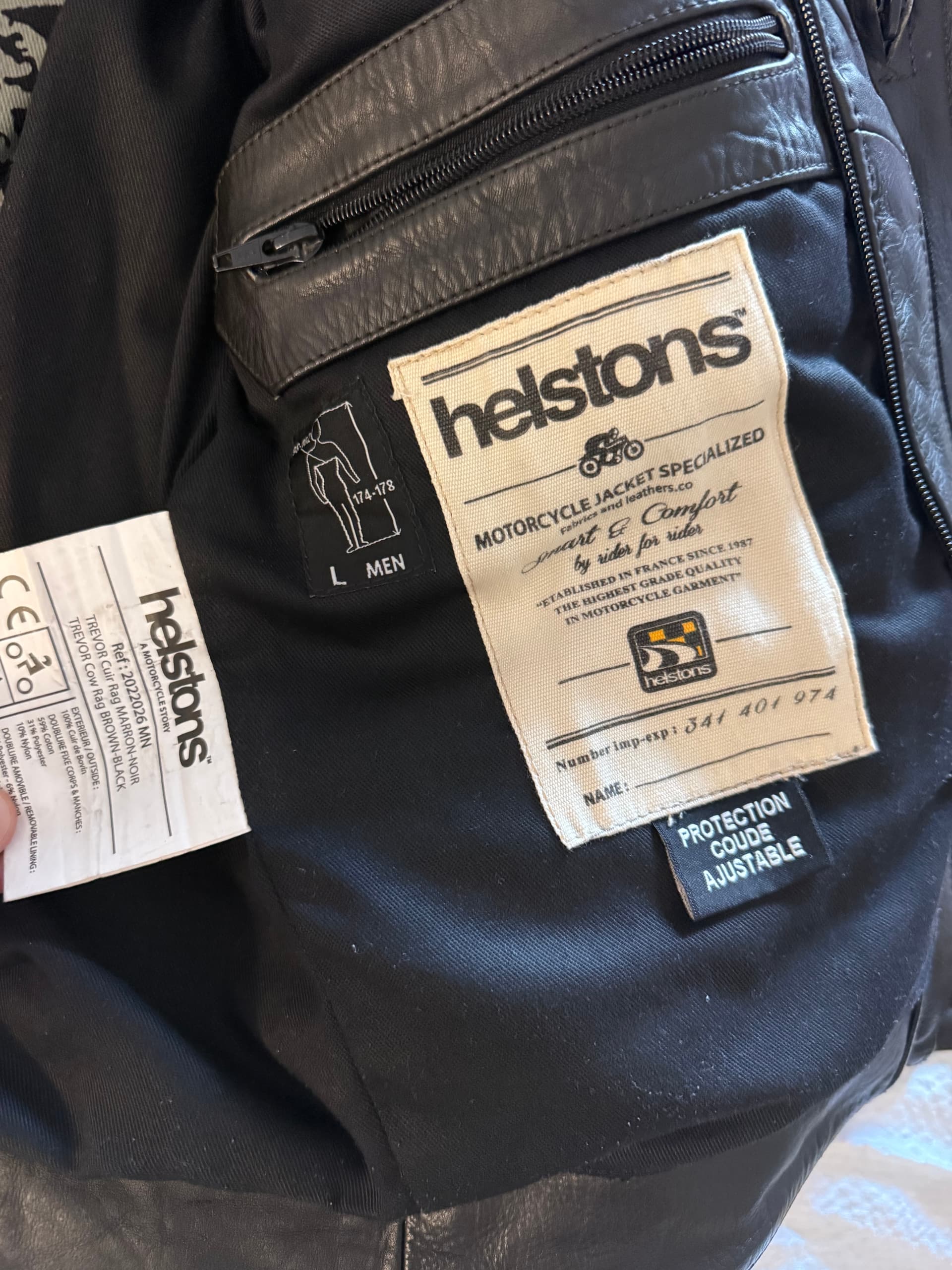 Blouson cuir homme Helstons — photo 3/3
