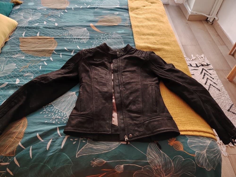 blouson cuir femme