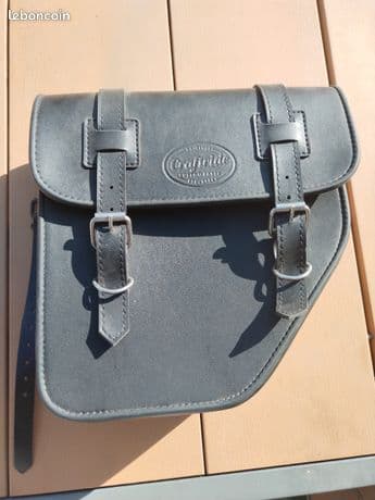 Sacoche latérale Craftride noire vintage