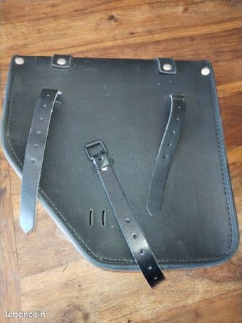 Sacoche latérale Craftride noire vintage — photo 2/3