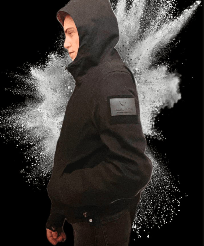 Blouson de moto Hoody Stealth Hydratex 3L Pro REV'IT! — photo 2/3